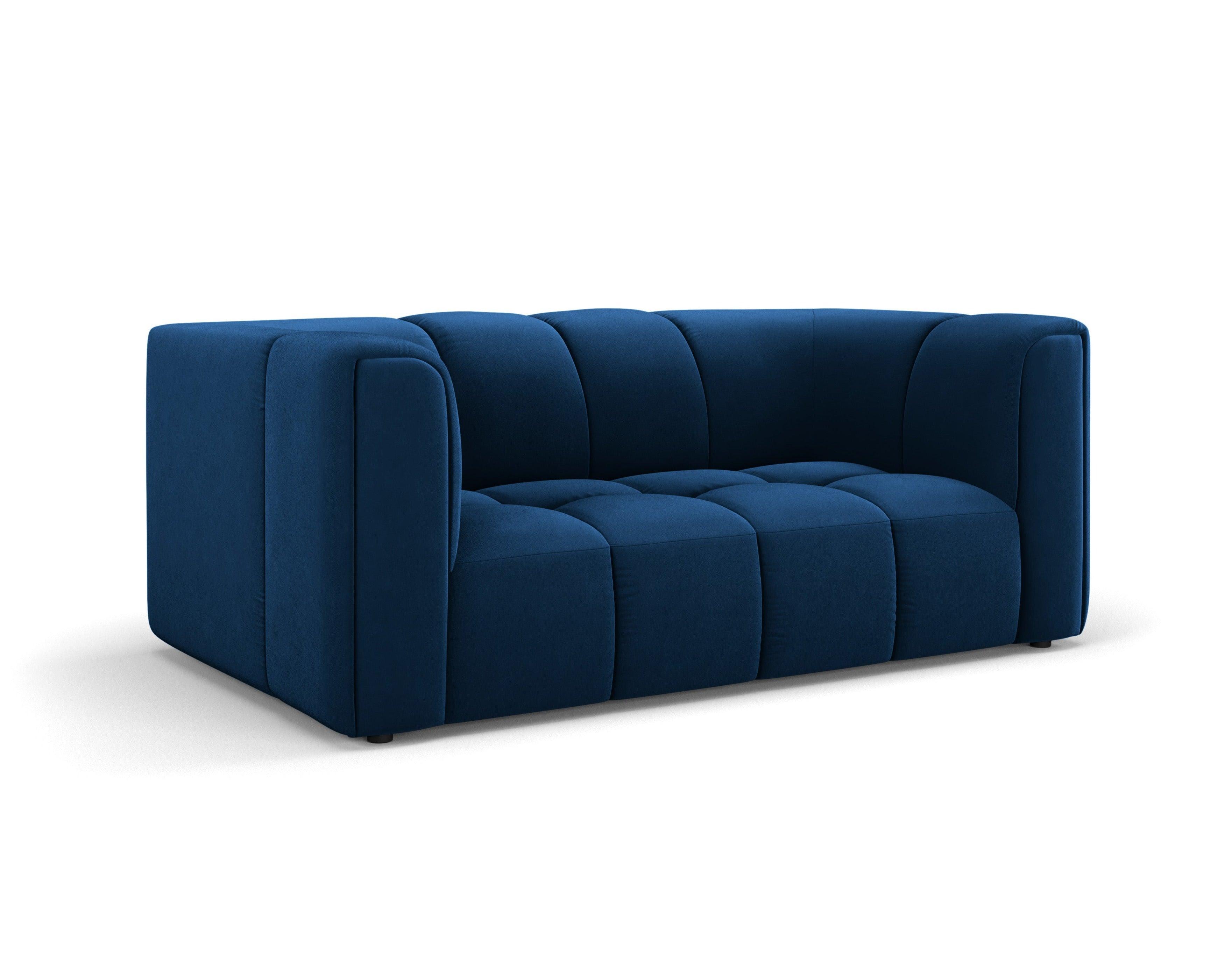 Velvet 2-seater sofa FRANCESCA royal blue Milo Casa Eye on Design