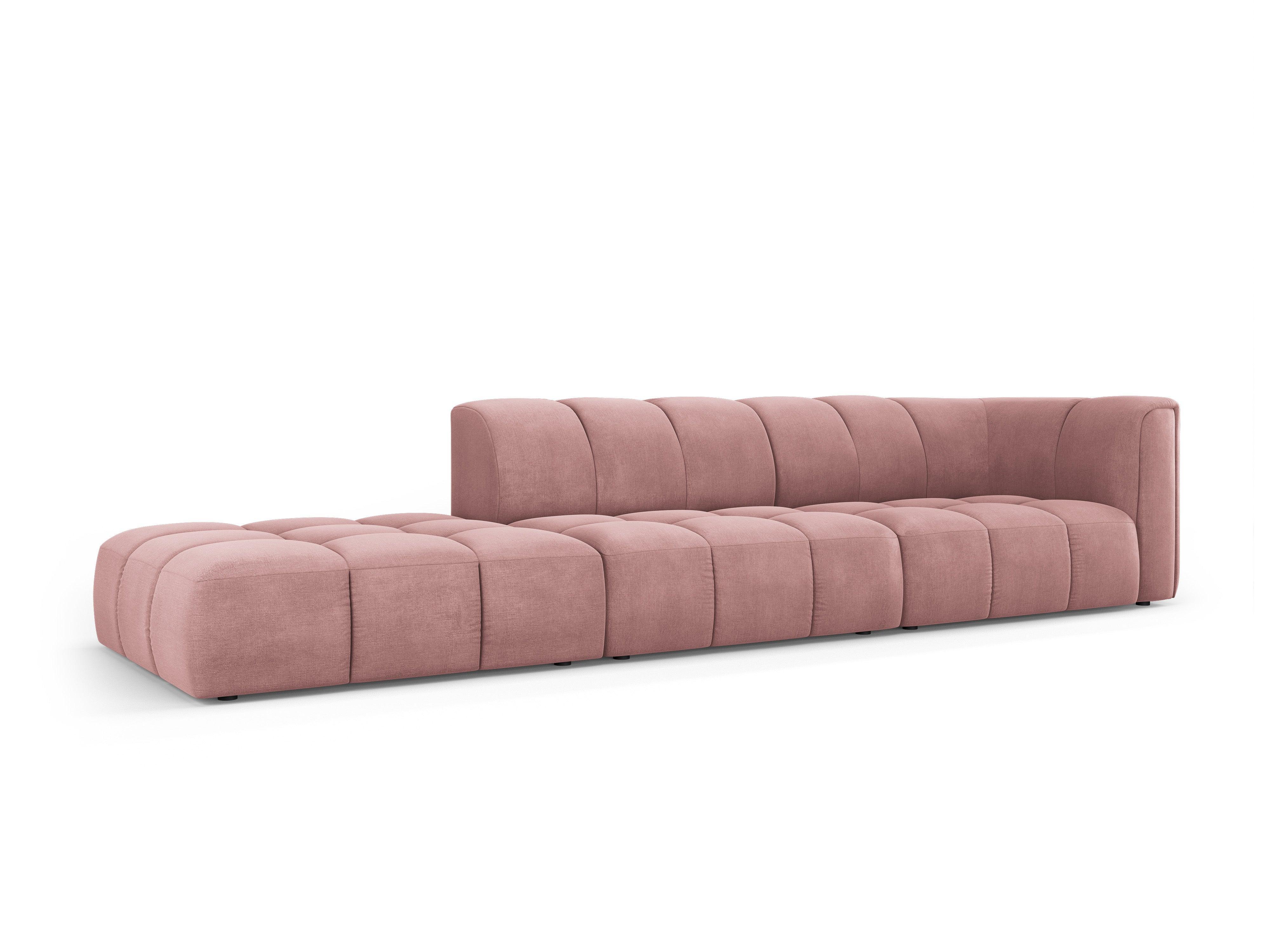 Sofa left FRANCESCA pink chenille Milo Casa Eye on Design