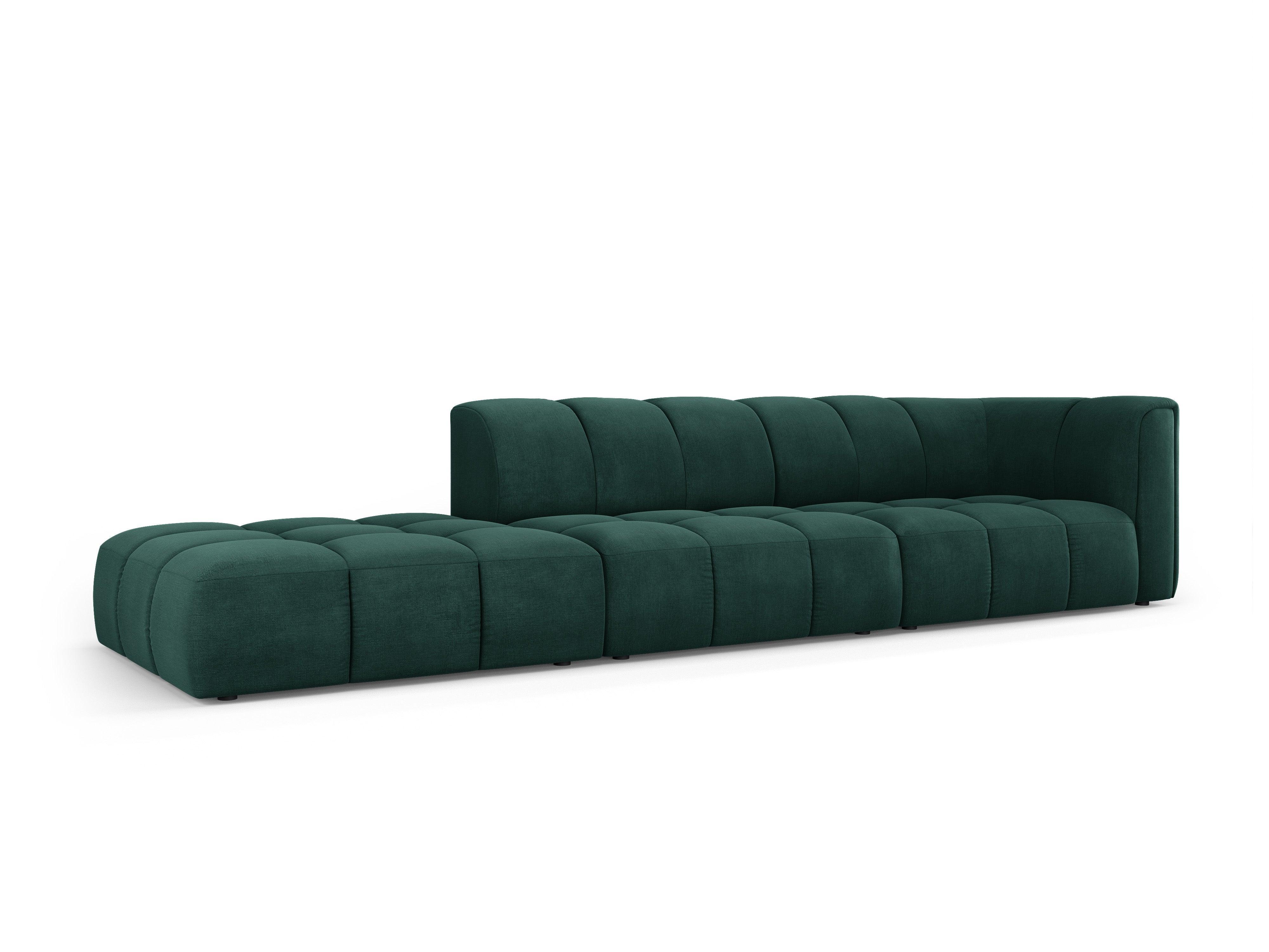 Sofa left FRANCESCA bottle green chenille Milo Casa Eye on Design