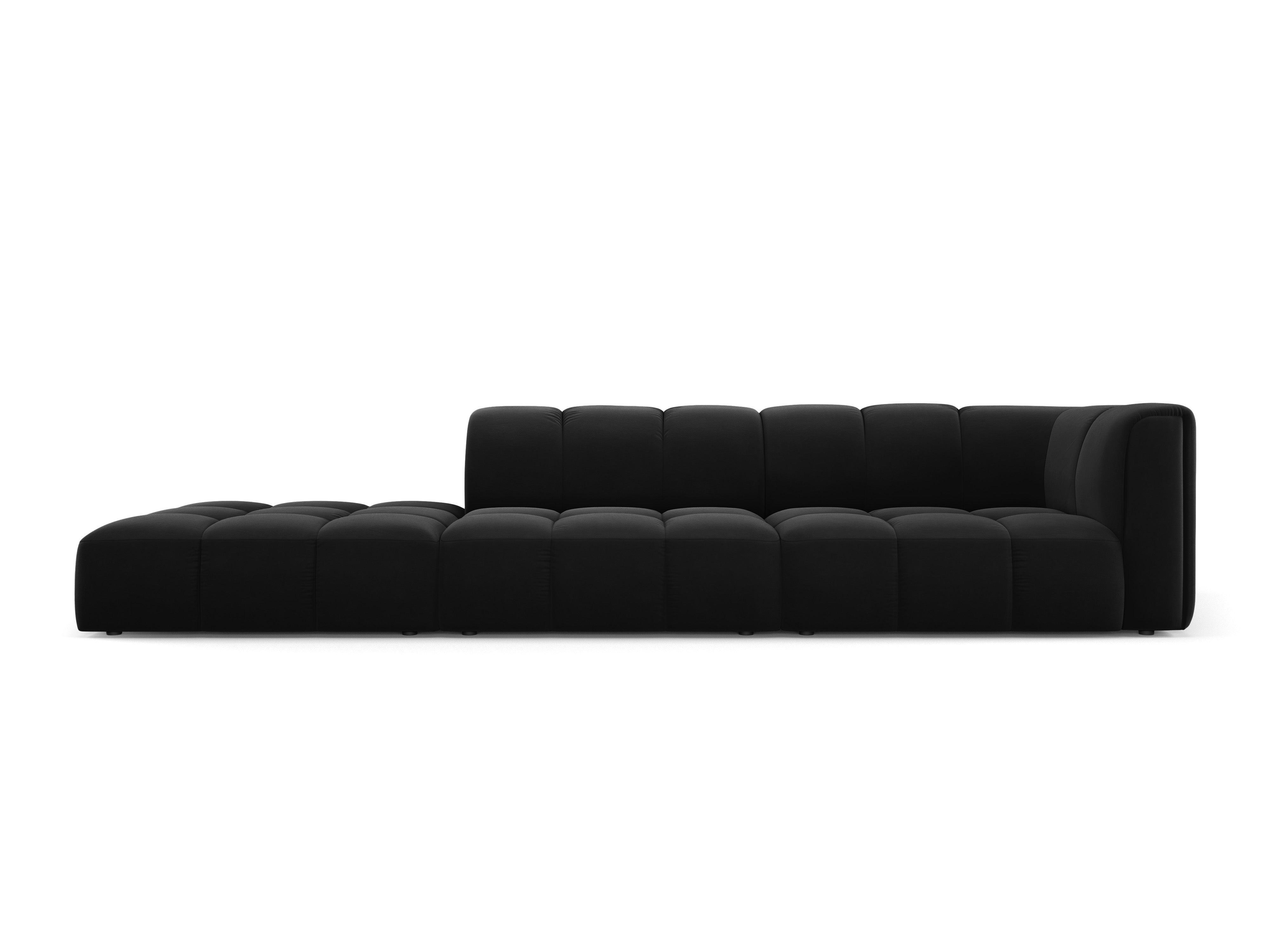 Sofa velvet left FRANCESCA black Milo Casa Eye on Design