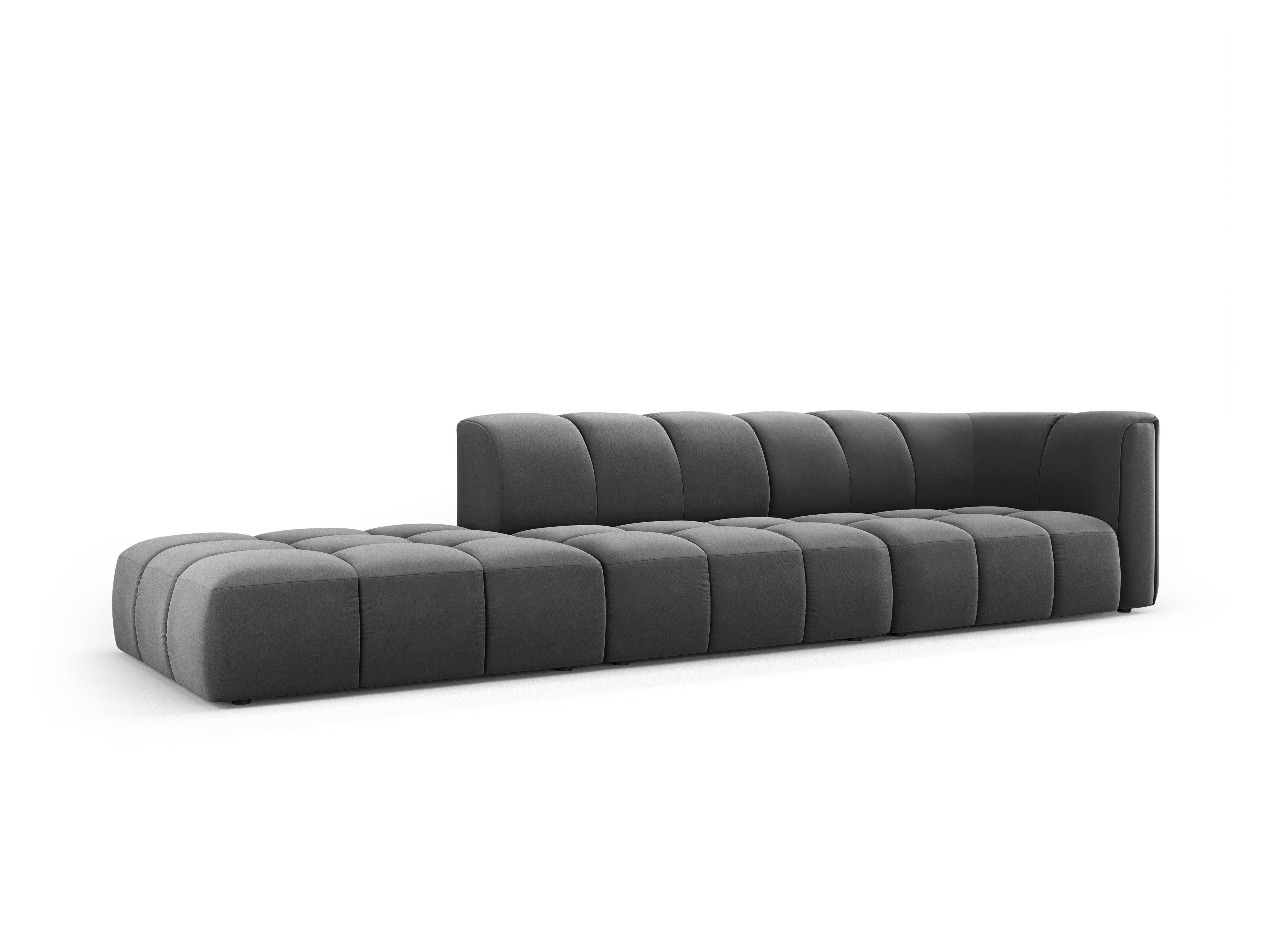 Sofa velvet left FRANCESCA grey Milo Casa Eye on Design