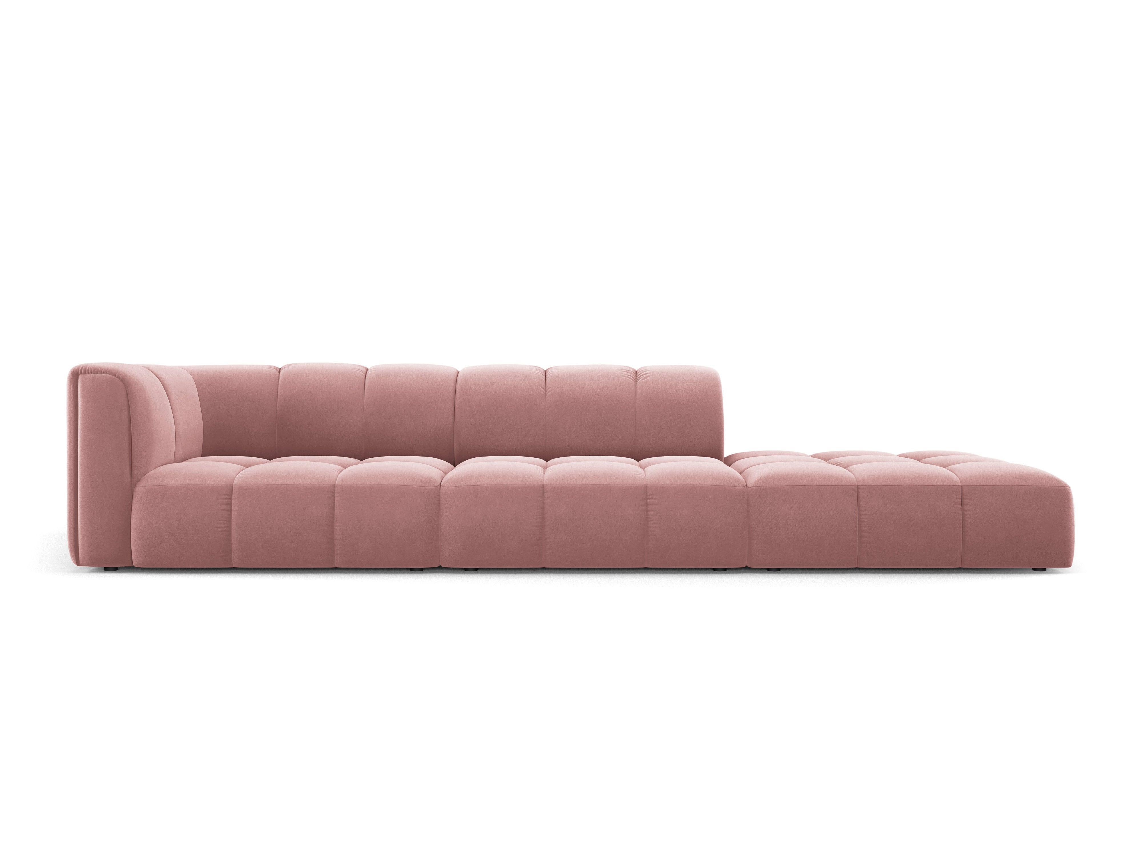 Velvet sofa right side FRANCESCA pink Milo Casa Eye on Design