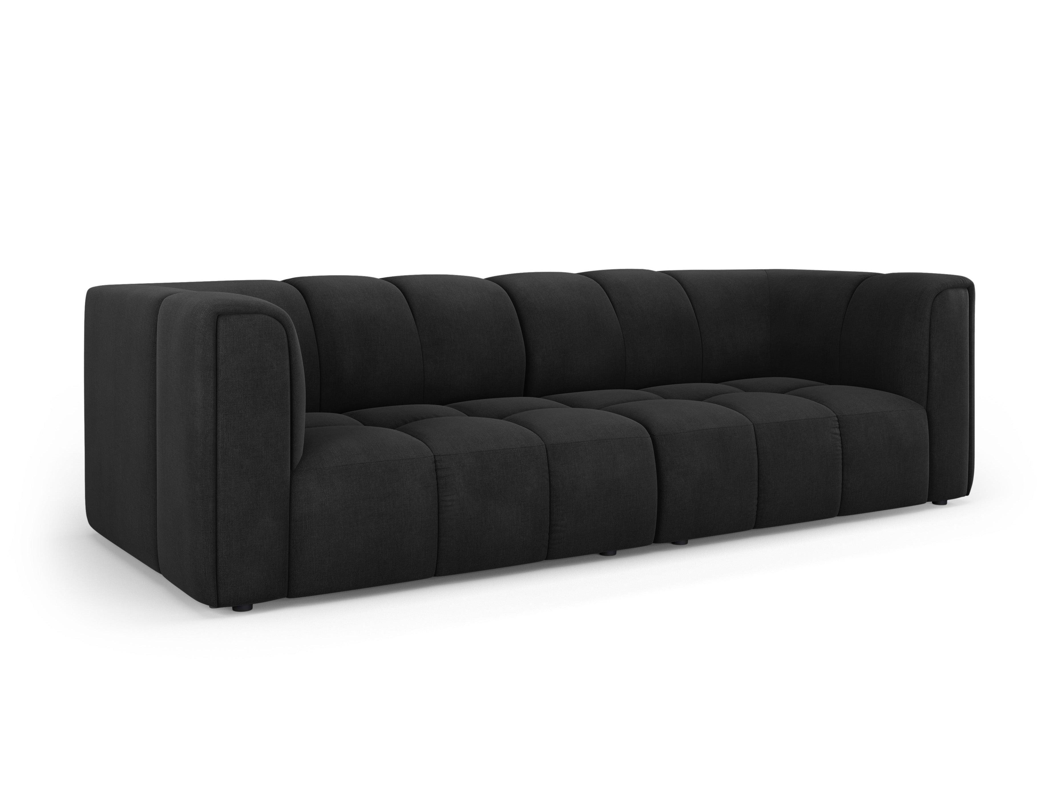 FRANCESCA 3 seater sofa black chenille Milo Casa Eye on Design