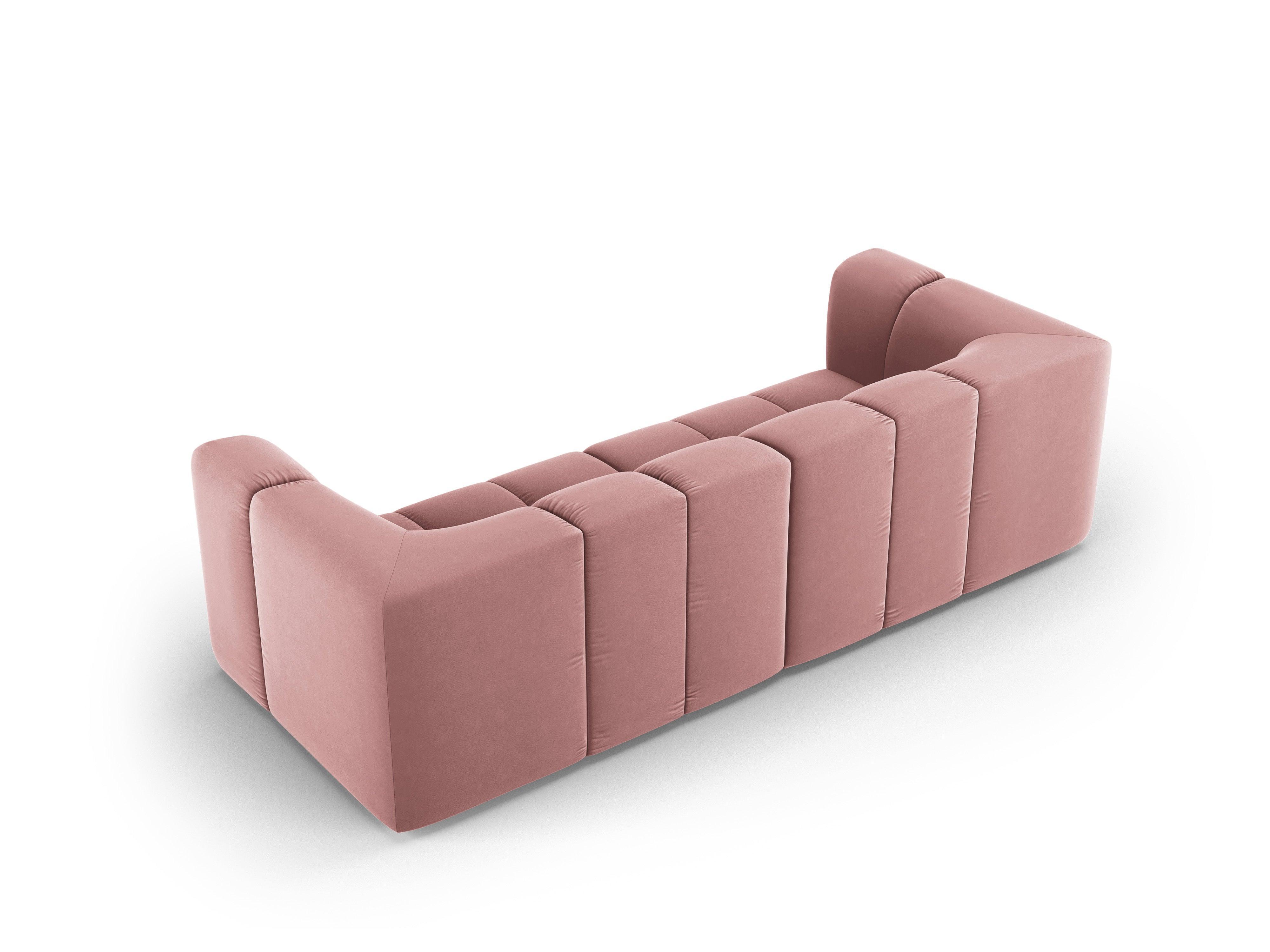 Velvet 3 seater sofa FRANCESCA pink Milo Casa Eye on Design