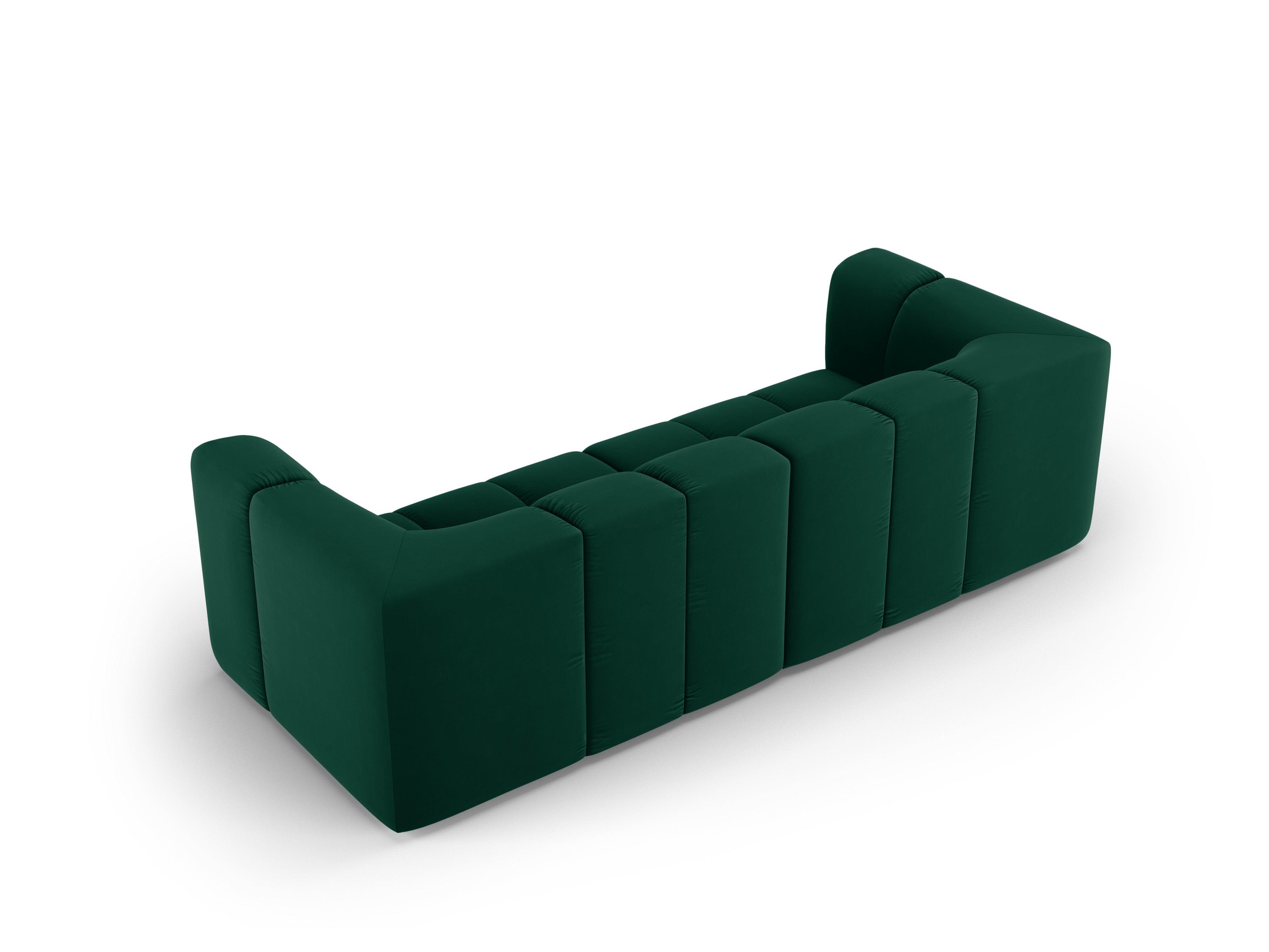 Velvet 3 seater sofa FRANCESCA bottled green Milo Casa Eye on Design