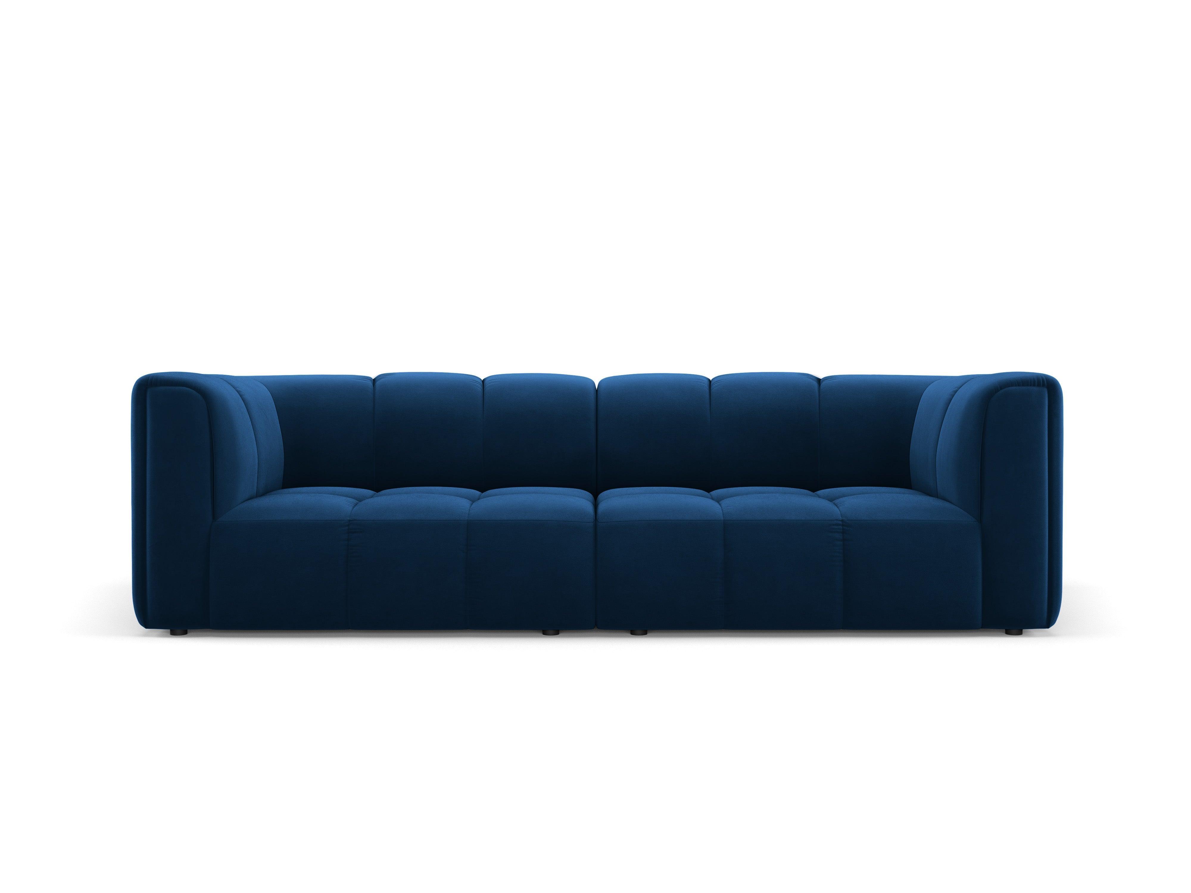 Velvet 3 seater sofa FRANCESCA royal blue Milo Casa Eye on Design