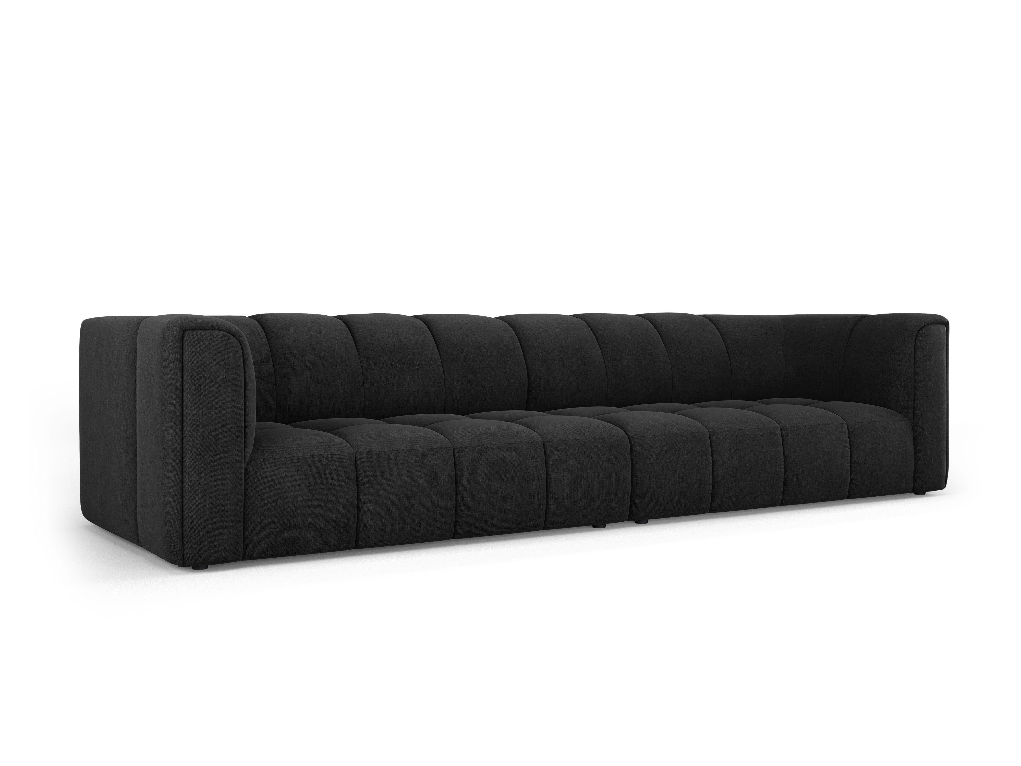 FRANCESCA 4-seater sofa black chenille Milo Casa Eye on Design