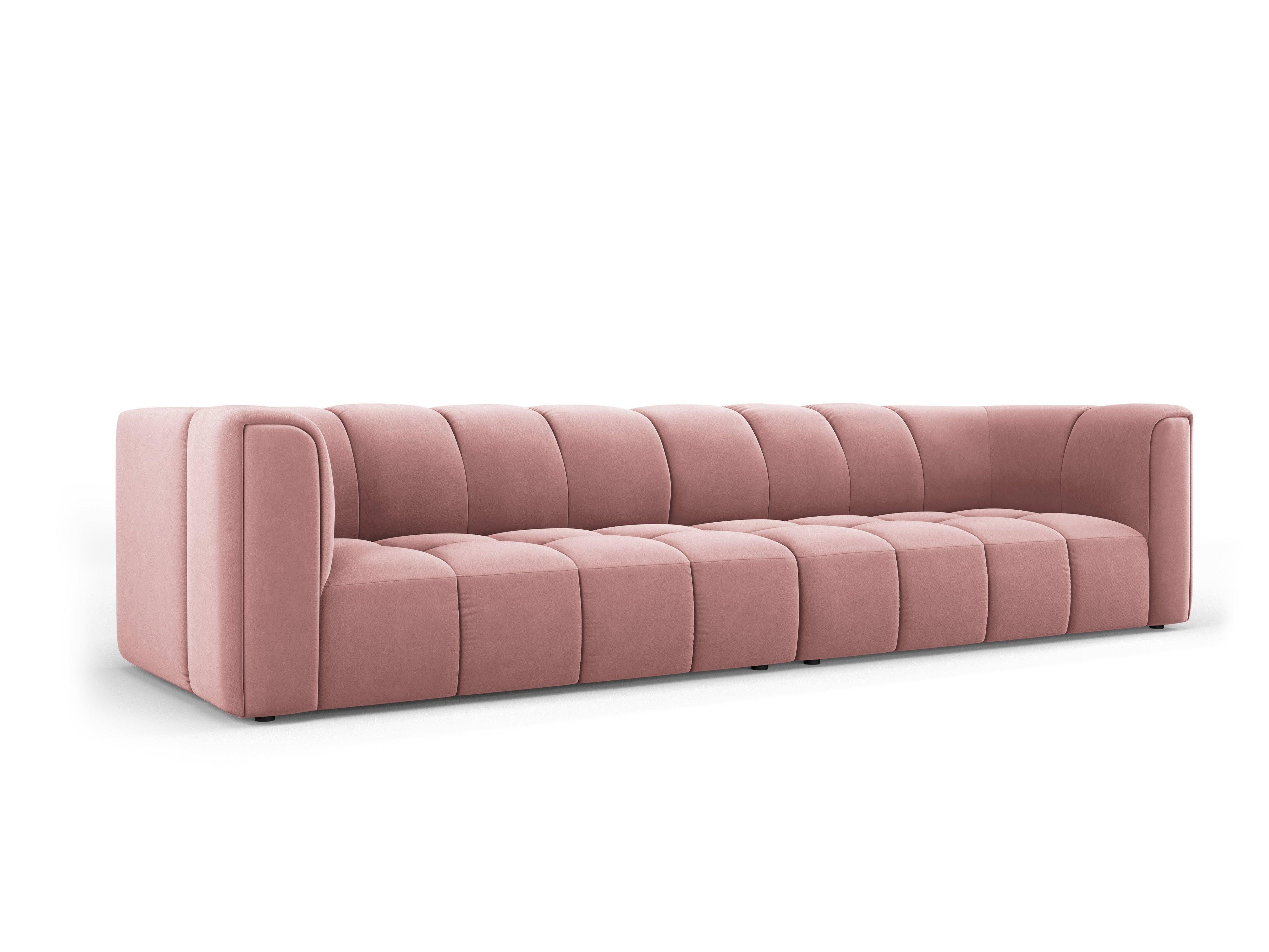 Velvet 4 seater sofa FRANCESCA pink Milo Casa Eye on Design