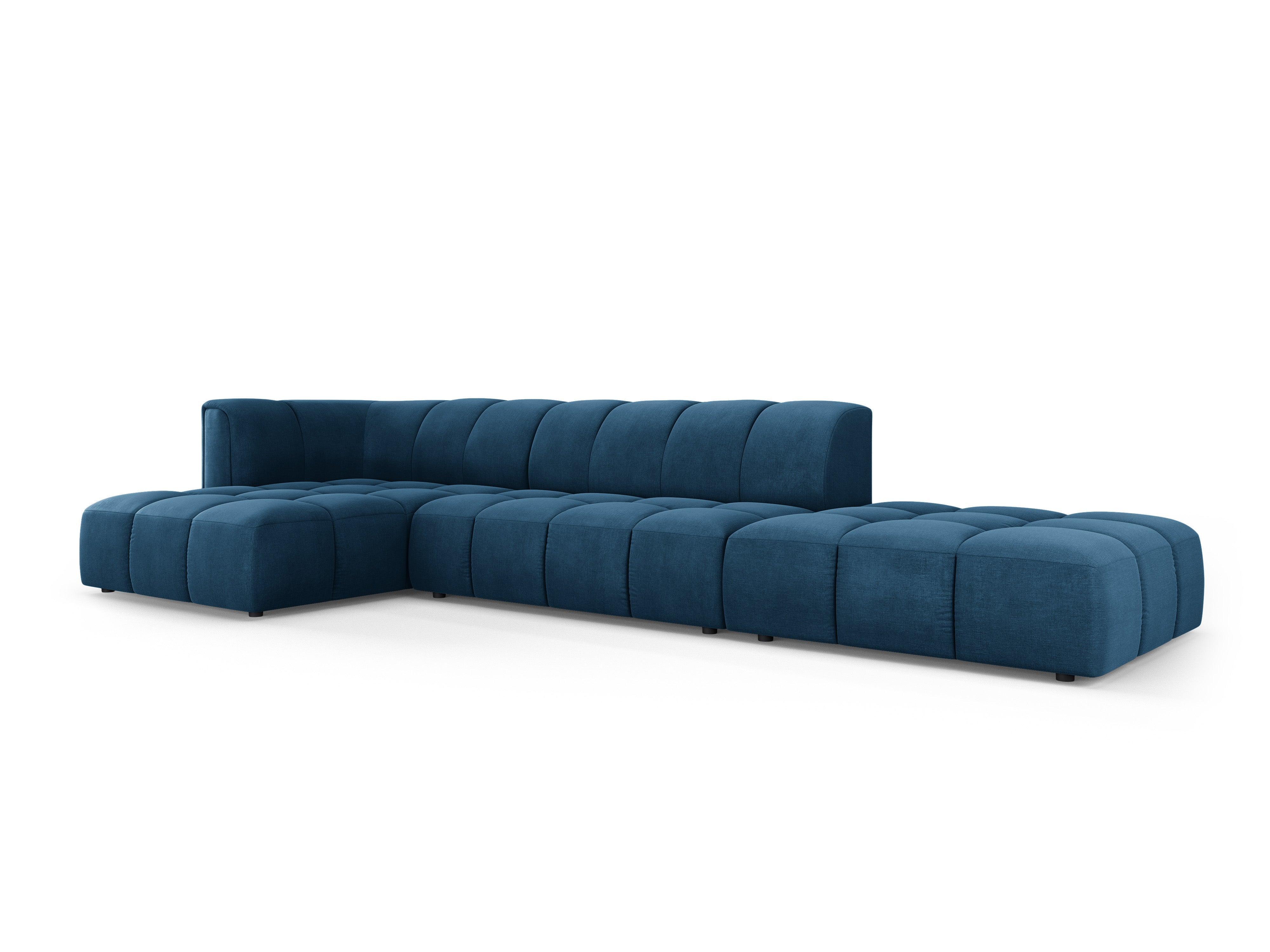 FRANCESCA 5-seater sofa 5-seater left open FRANCESCA royal blue chenille Milo Casa Eye on Design