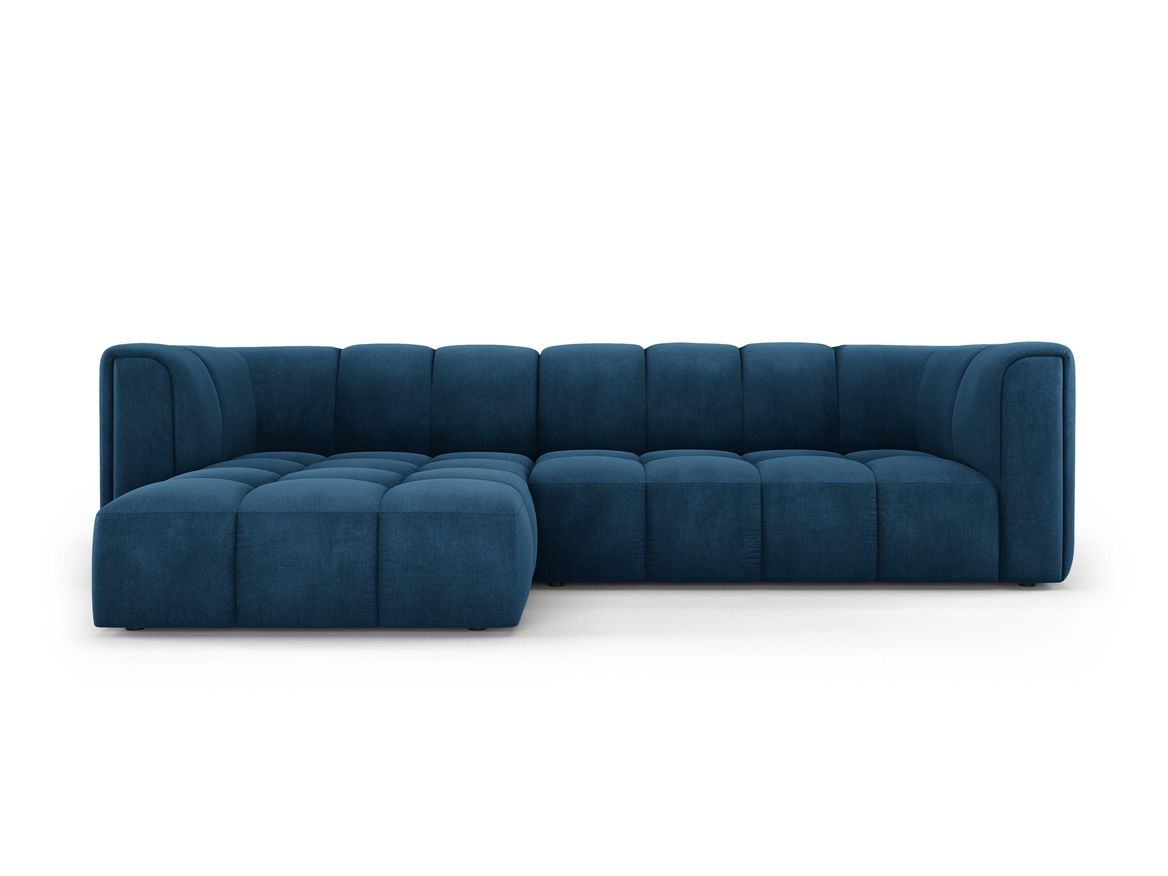 FRANCESCA 3-seater sofa bed left side royal blue chenille Milo Casa Eye on Design