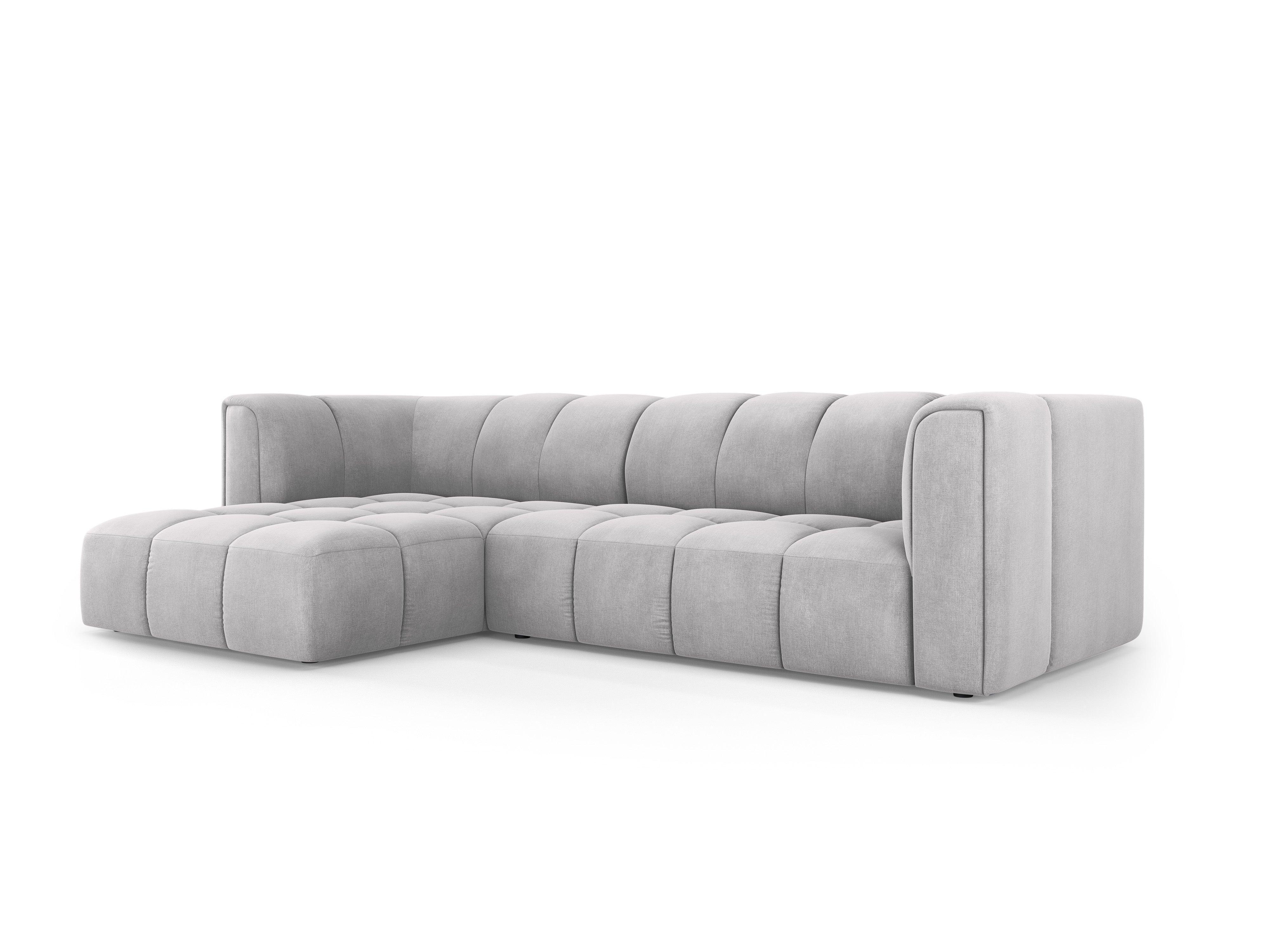 FRANCESCA 3 seater sofa bed left side light grey chenille Milo Casa Eye on Design