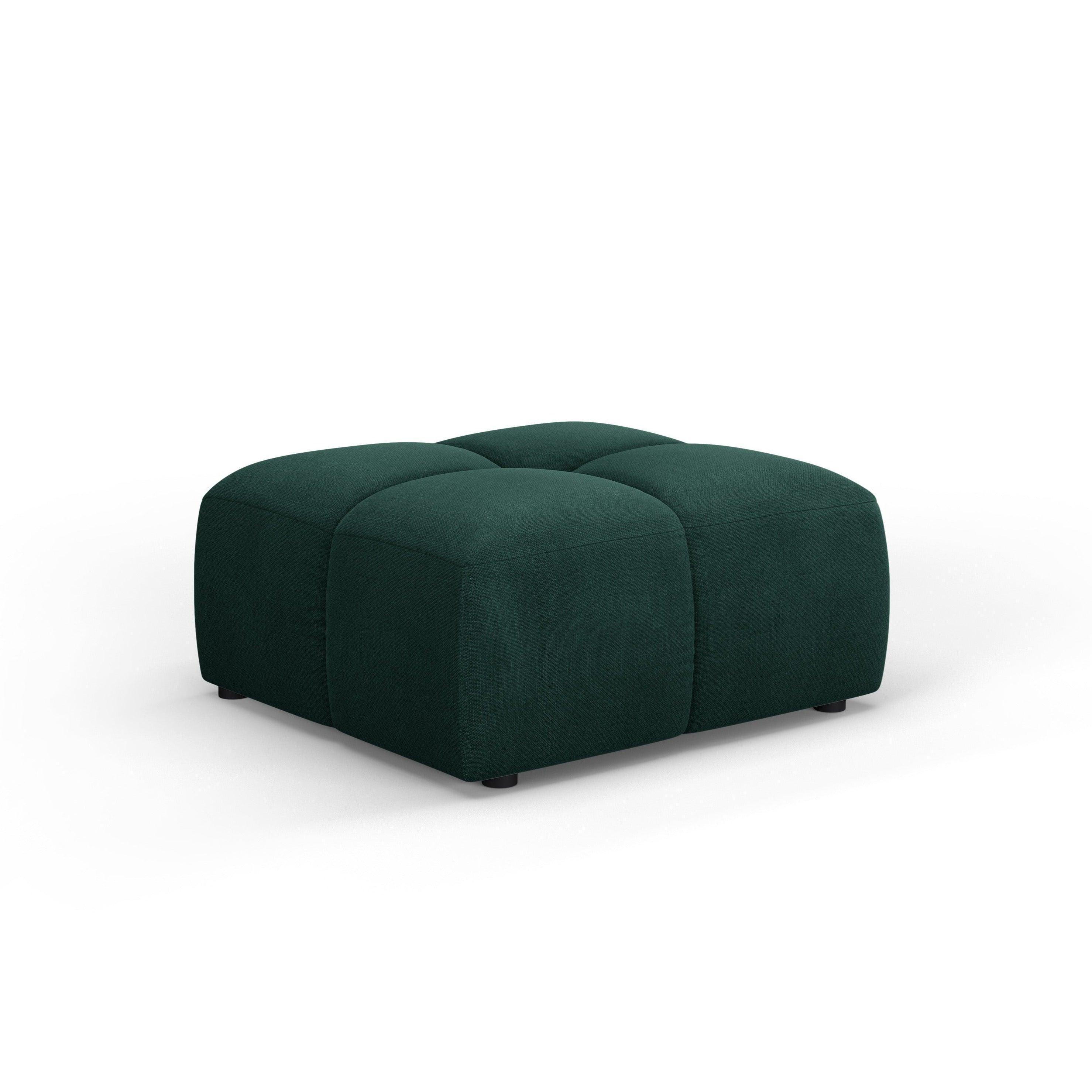 Footstool FRANCESCA bottle green chenille Milo Casa Eye on Design