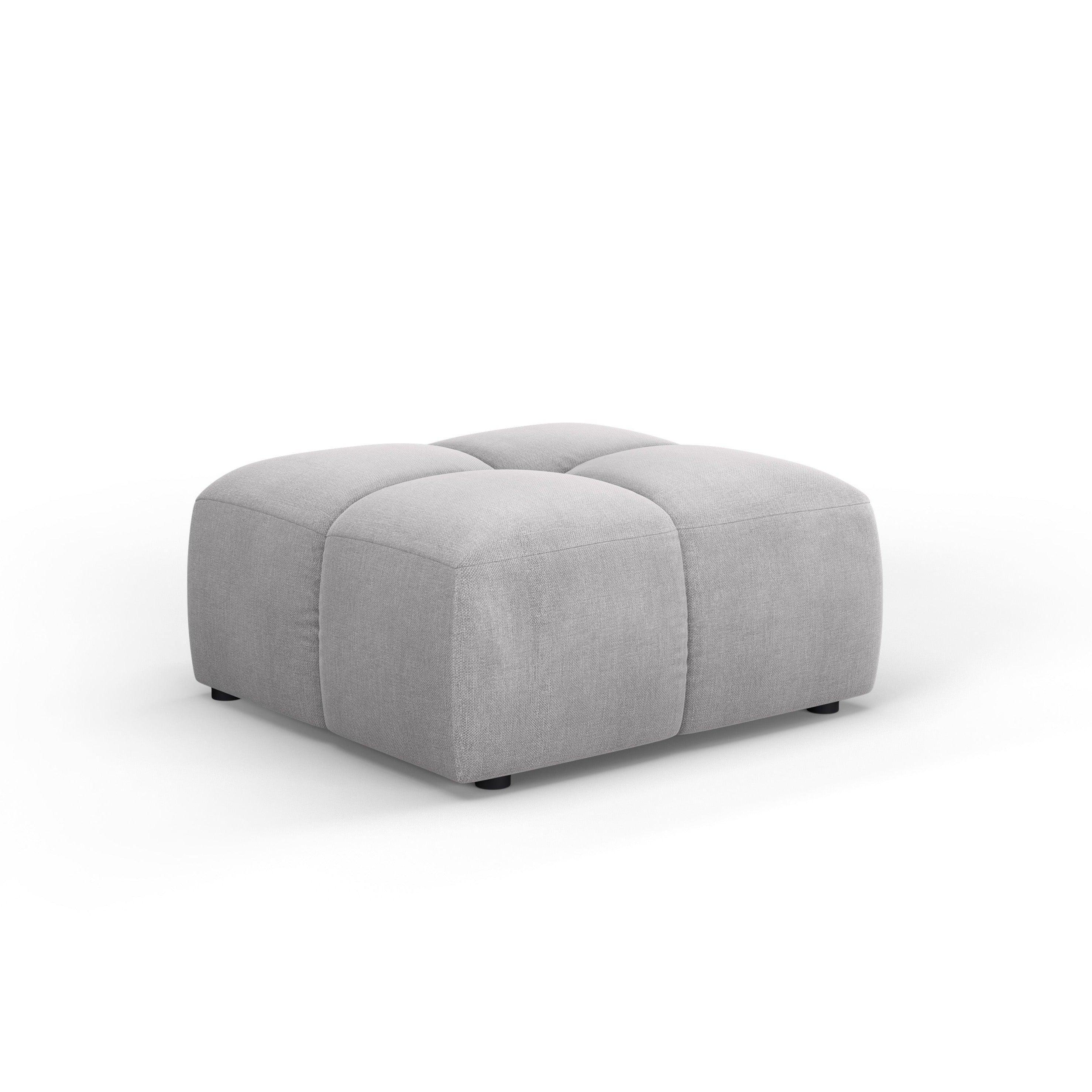 FRANCESCA footstool light grey chenille Milo Casa Eye on Design