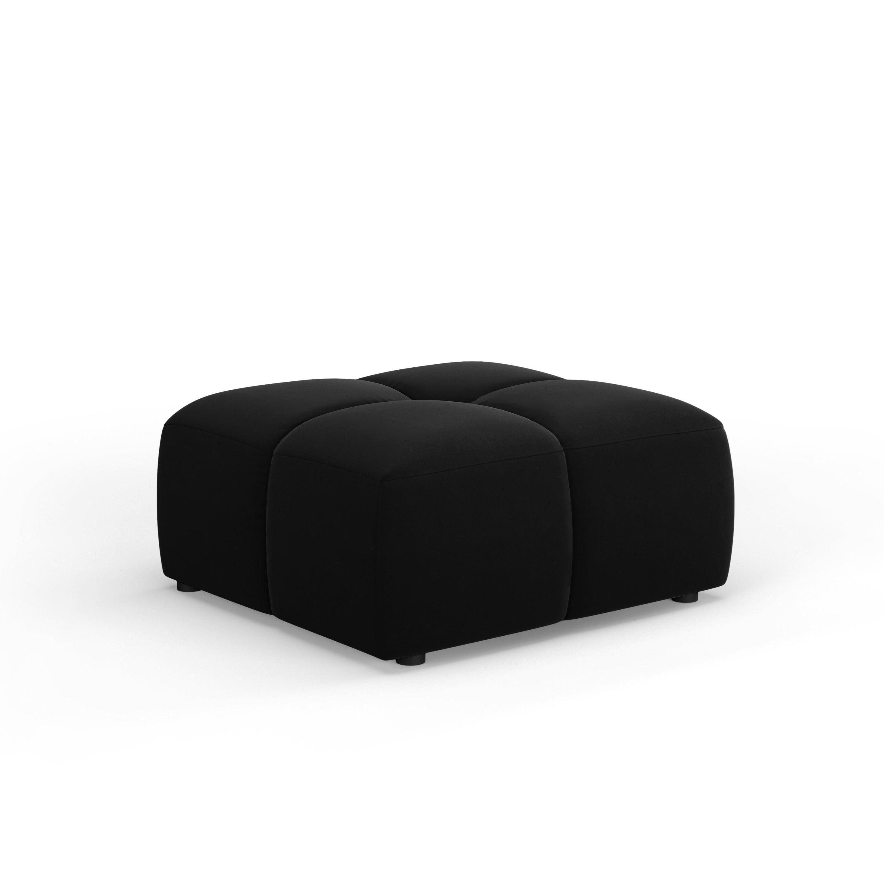 FRANCESCA velvet footstool black Milo Casa Eye on Design