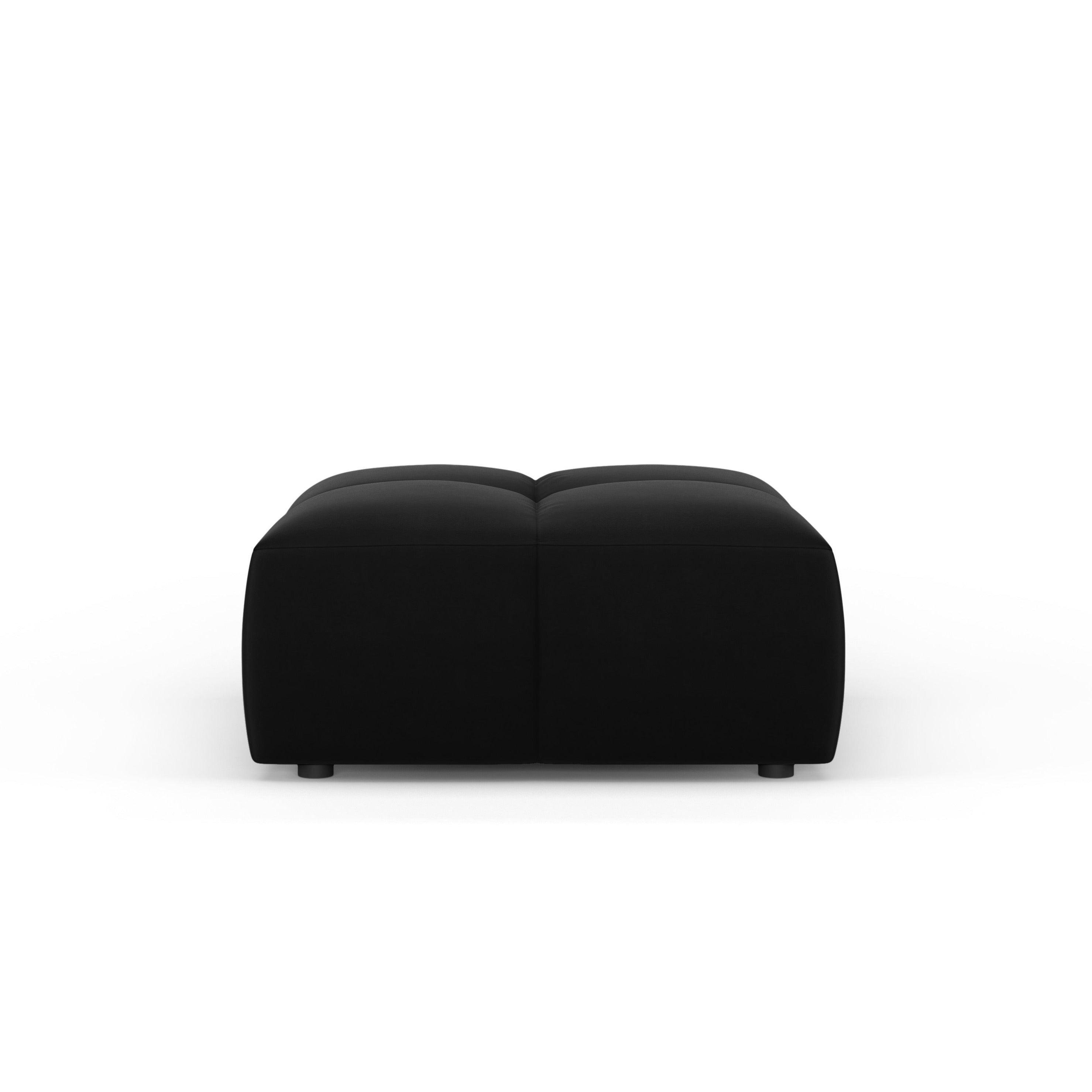 FRANCESCA velvet footstool black Milo Casa Eye on Design