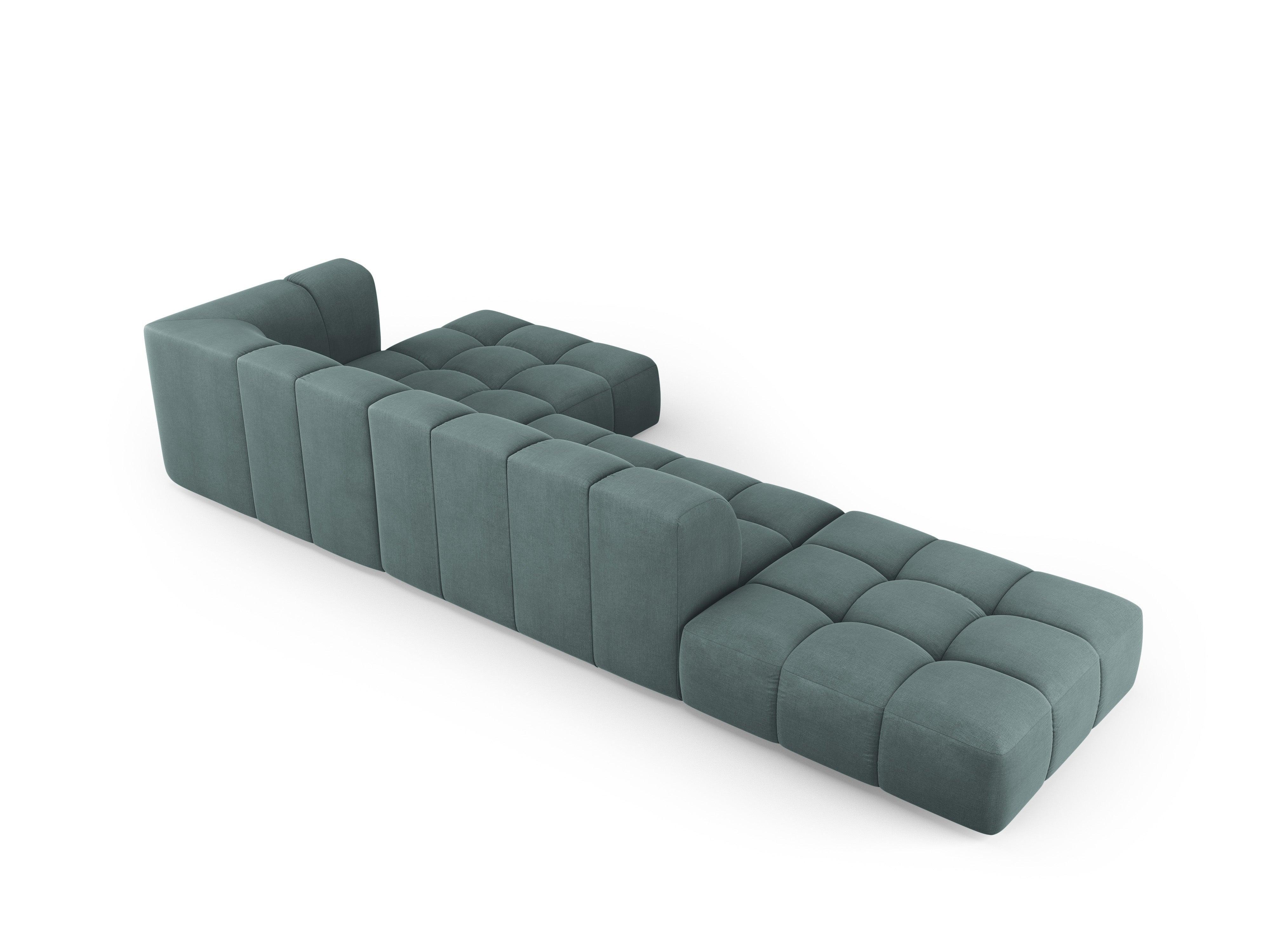 FRANCESCA 5 seater right side open sofa bed sea green chenille Milo Casa Eye on Design