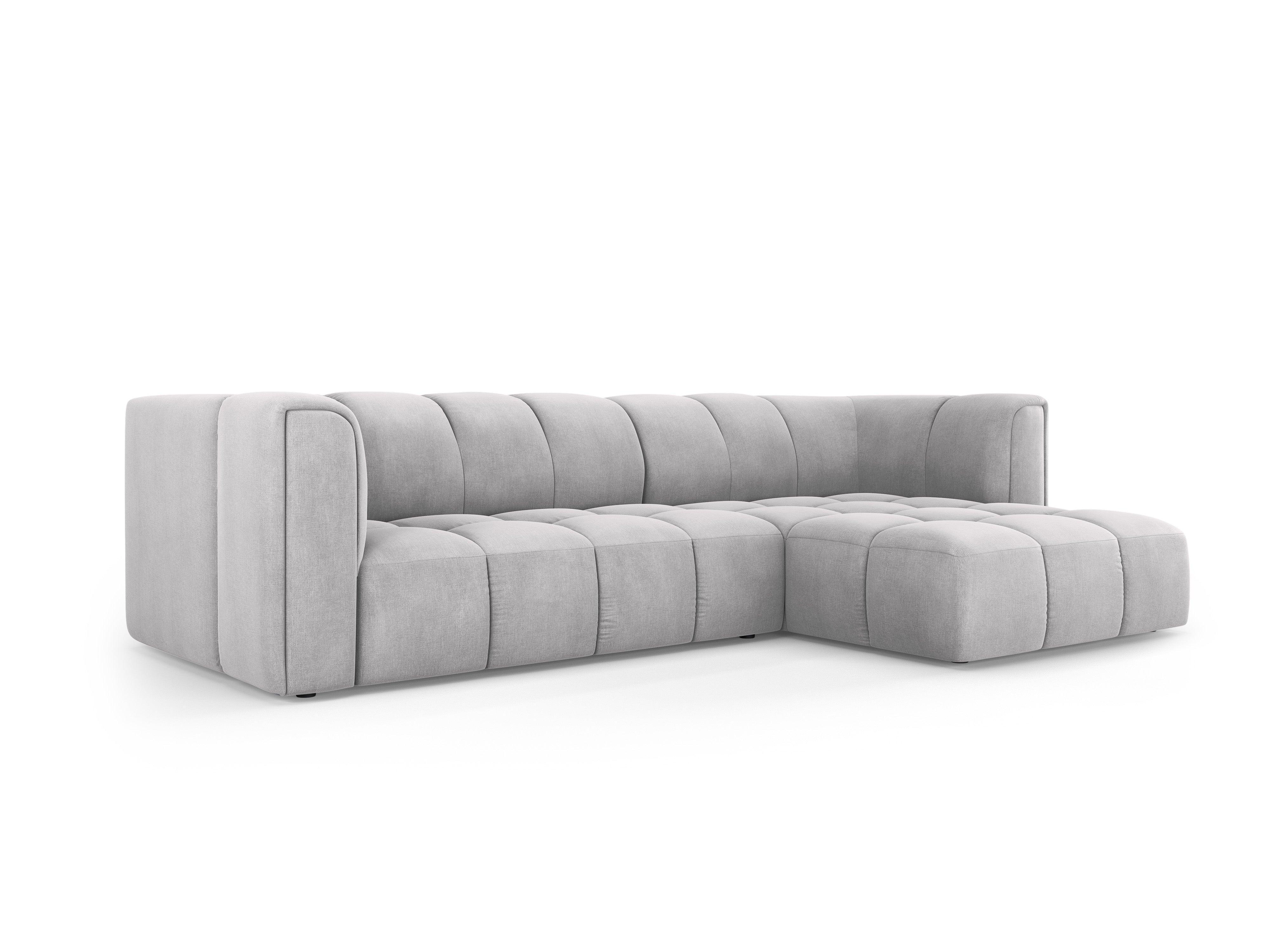 3-seater right-hand corner sofa FRANCESCA light grey chenille Milo Casa Eye on Design