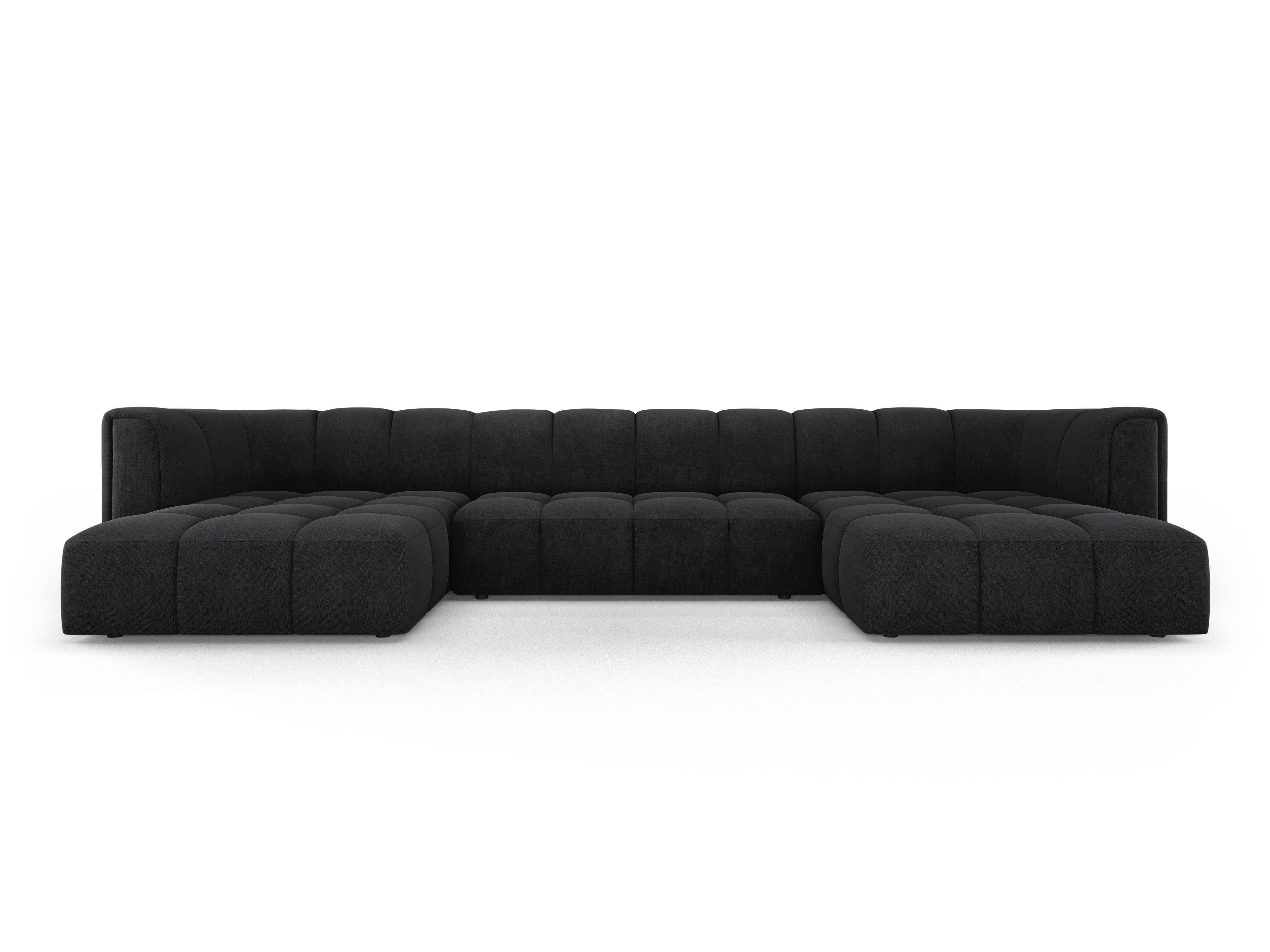 Panoramic sofa FRANCESCA black chenille Milo Casa Eye on Design