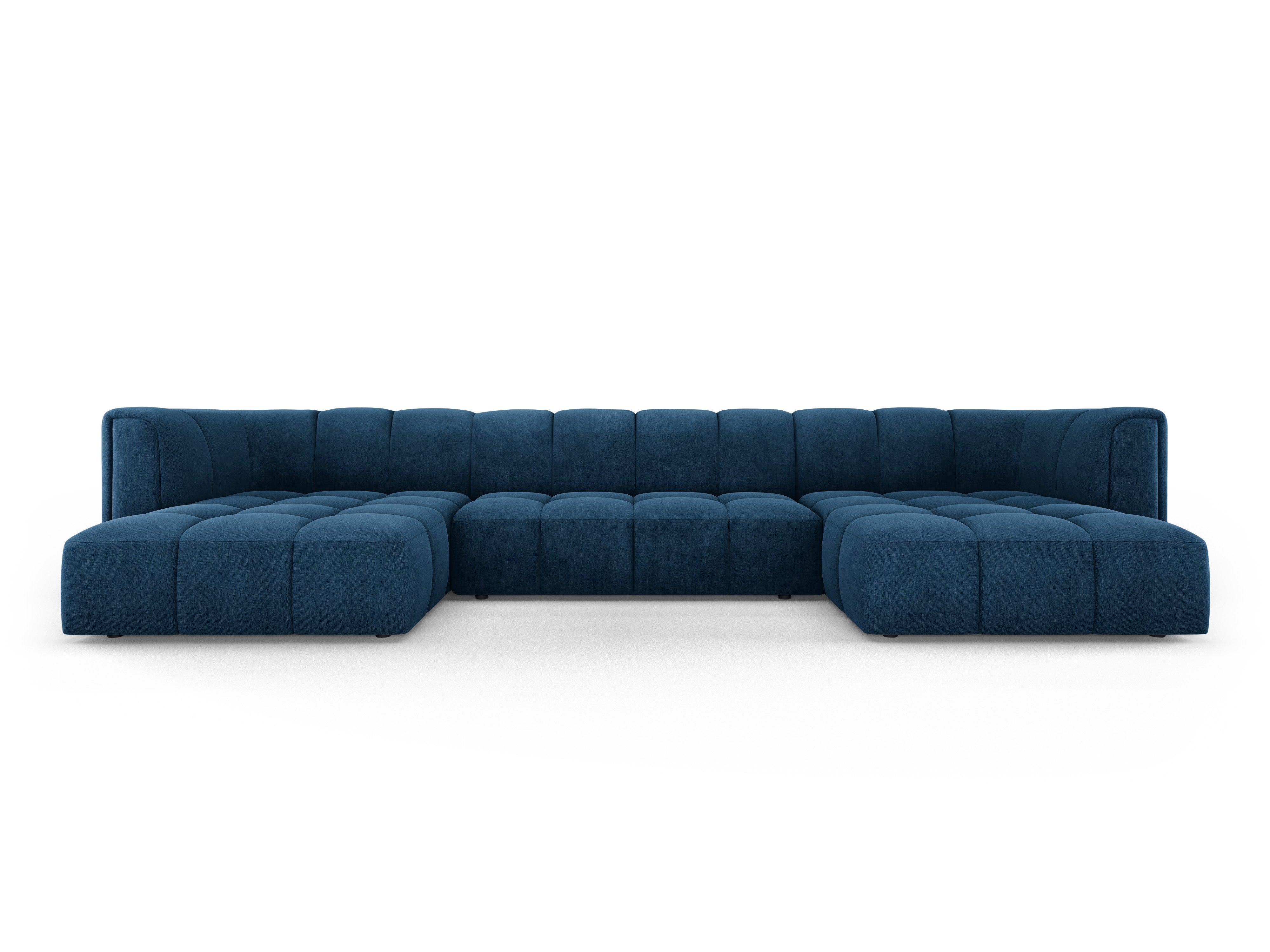 FRANCESCA panoramic sofa royal blue chenille Milo Casa Eye on Design