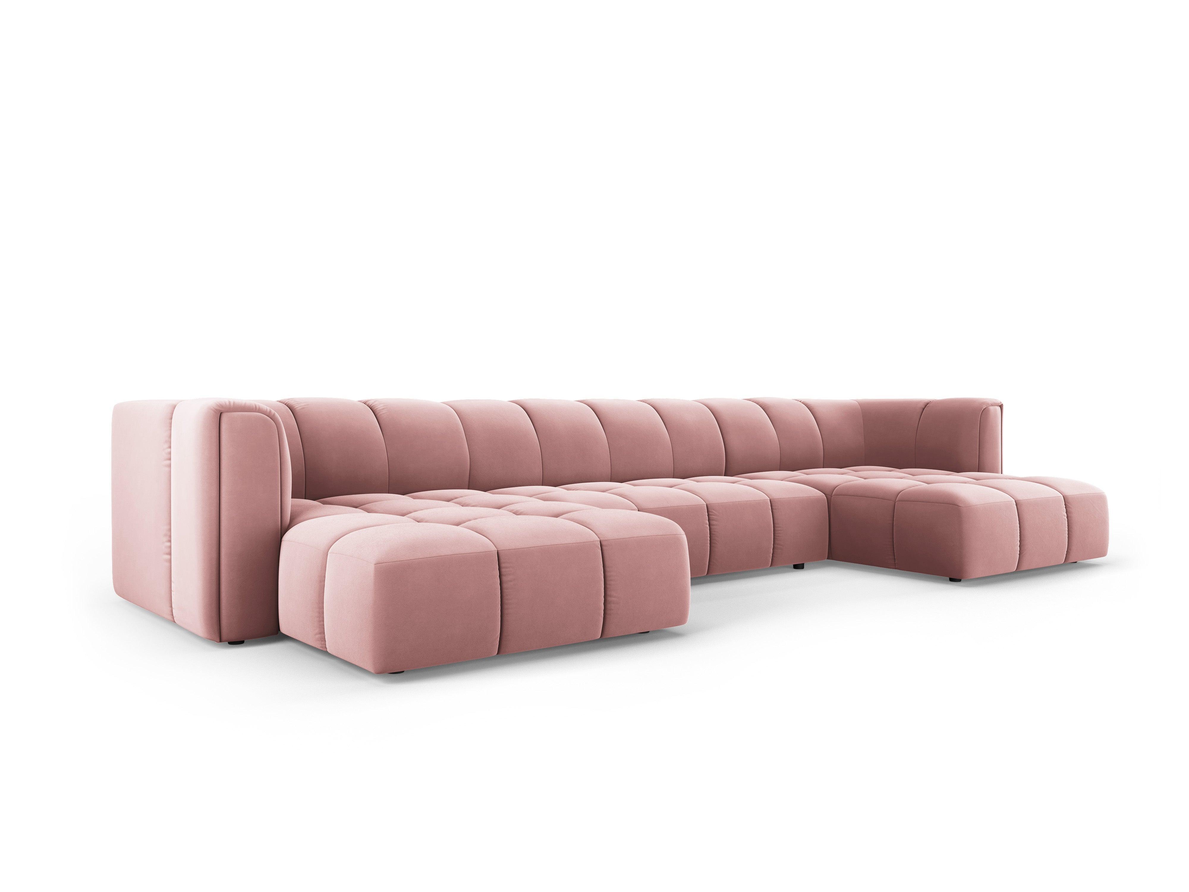 Panoramic velvet sofa FRANCESCA pink Milo Casa Eye on Design