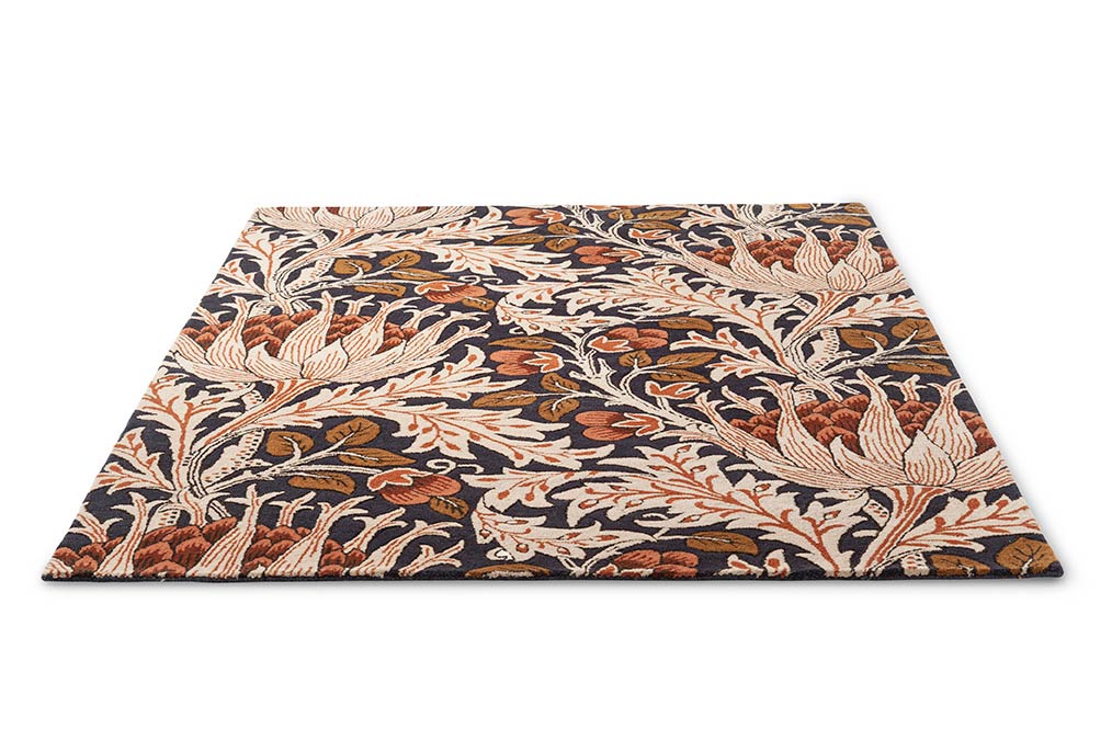 Artichoke rug Amber Charcoal beige-navy blue
