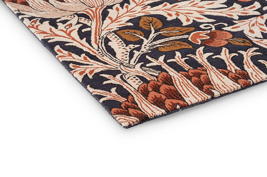 Artichoke rug Amber Charcoal beige-navy blue