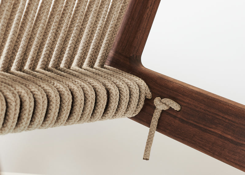 Sessel MR01 Nussbaum und Leinen