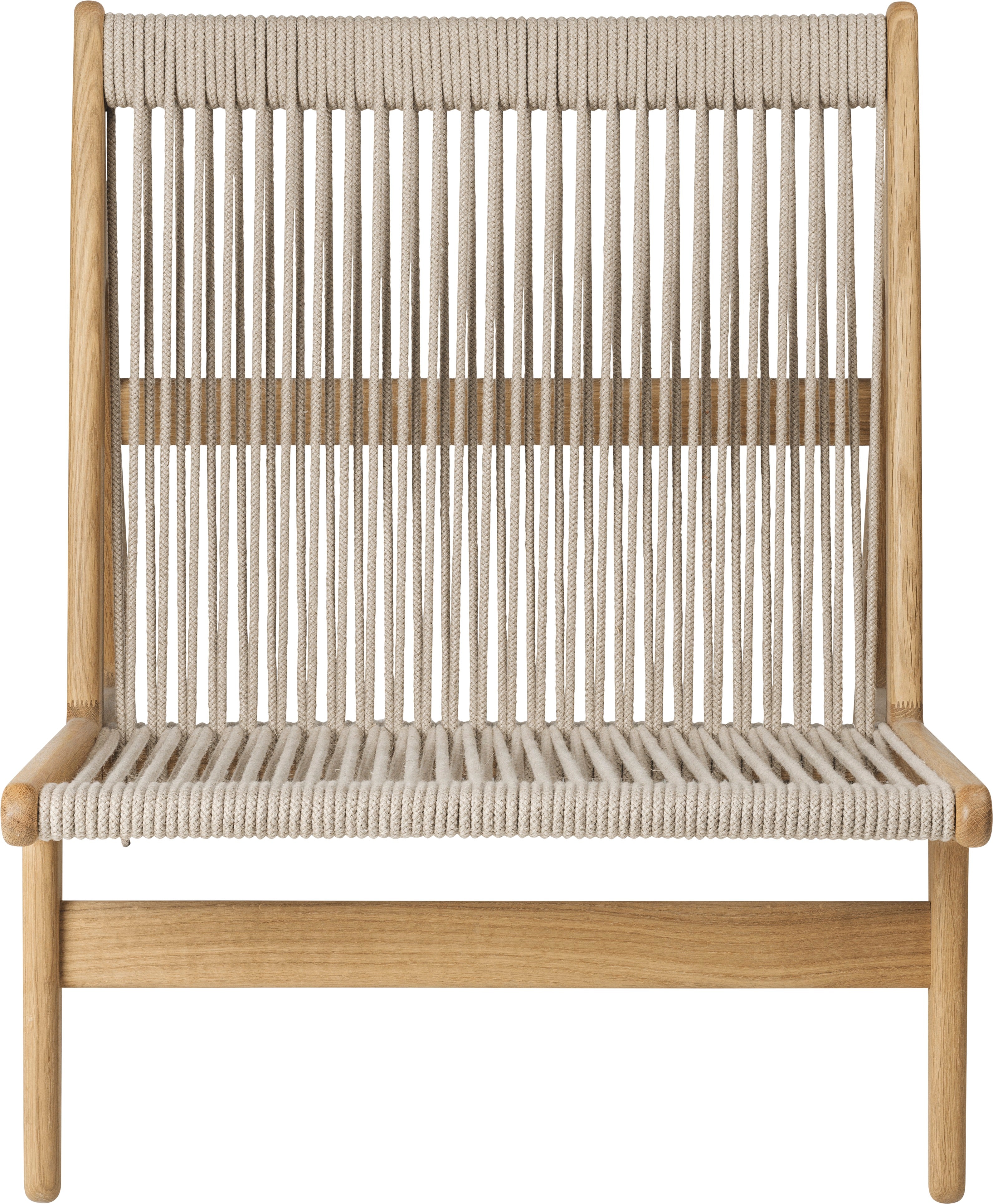 Sessel MR01 Eichenholz und Leinen