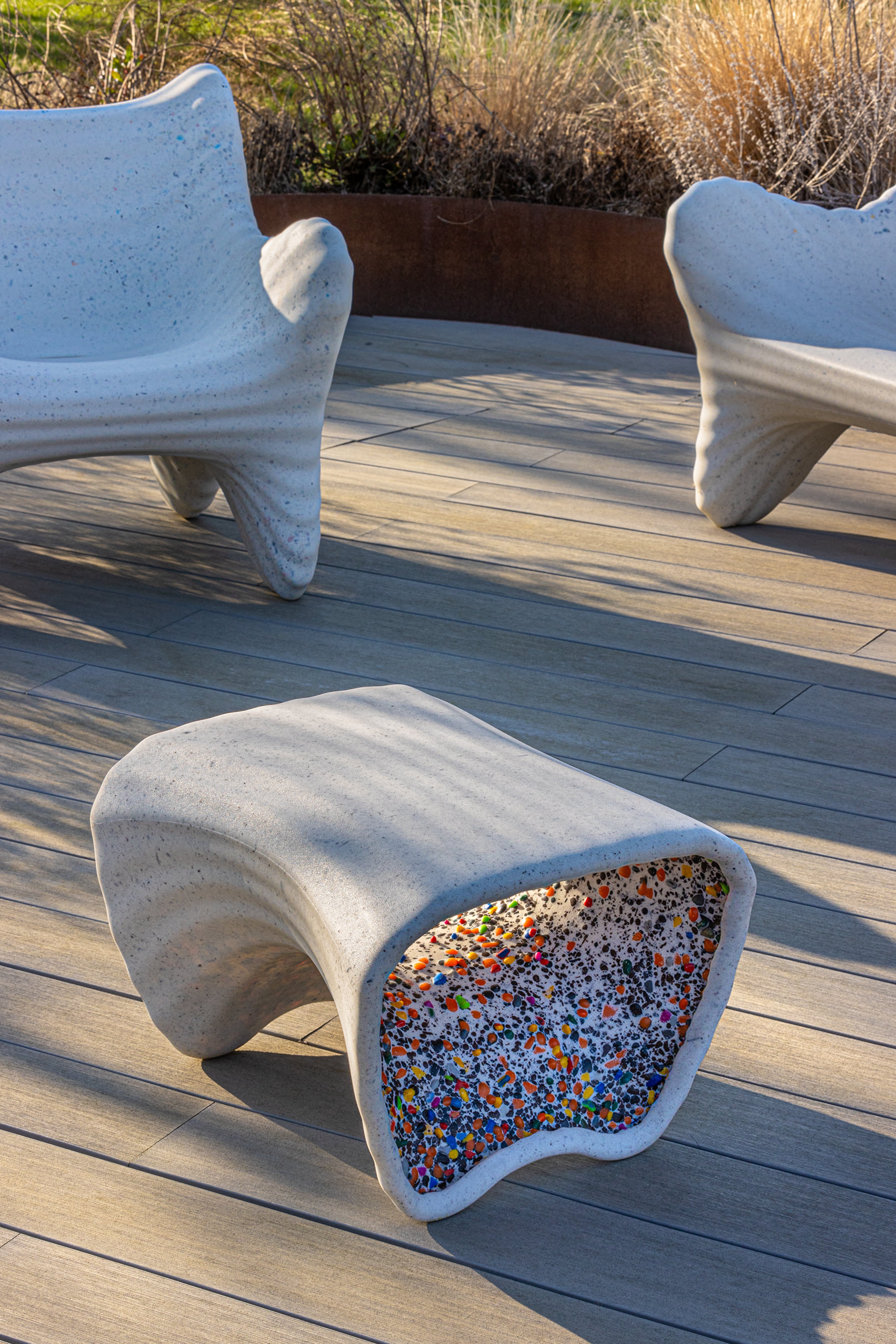 IN-SIDE white garden stool