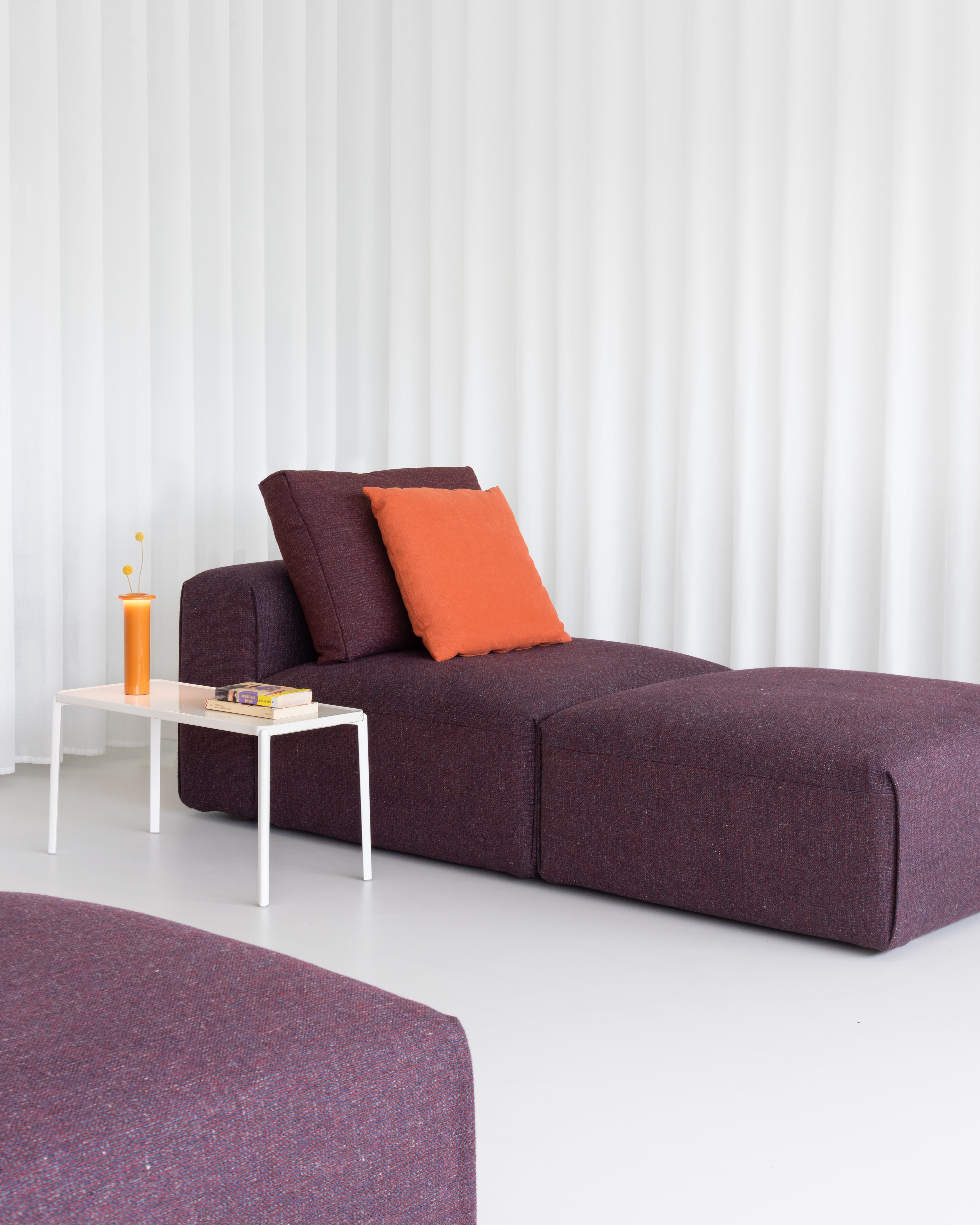 TAMBOUR blue concrete coffee table