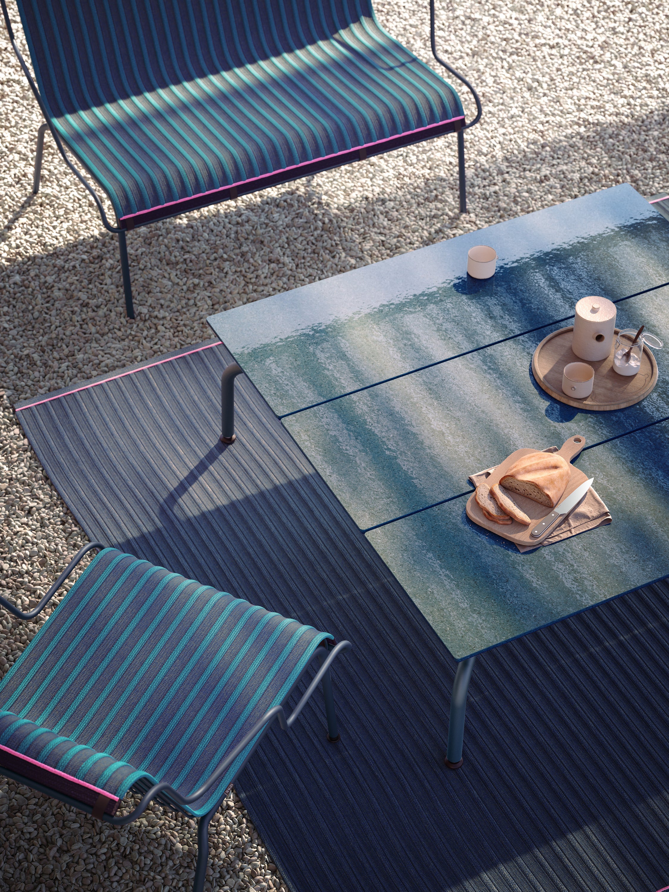 Gartenbank SOUTH blau
