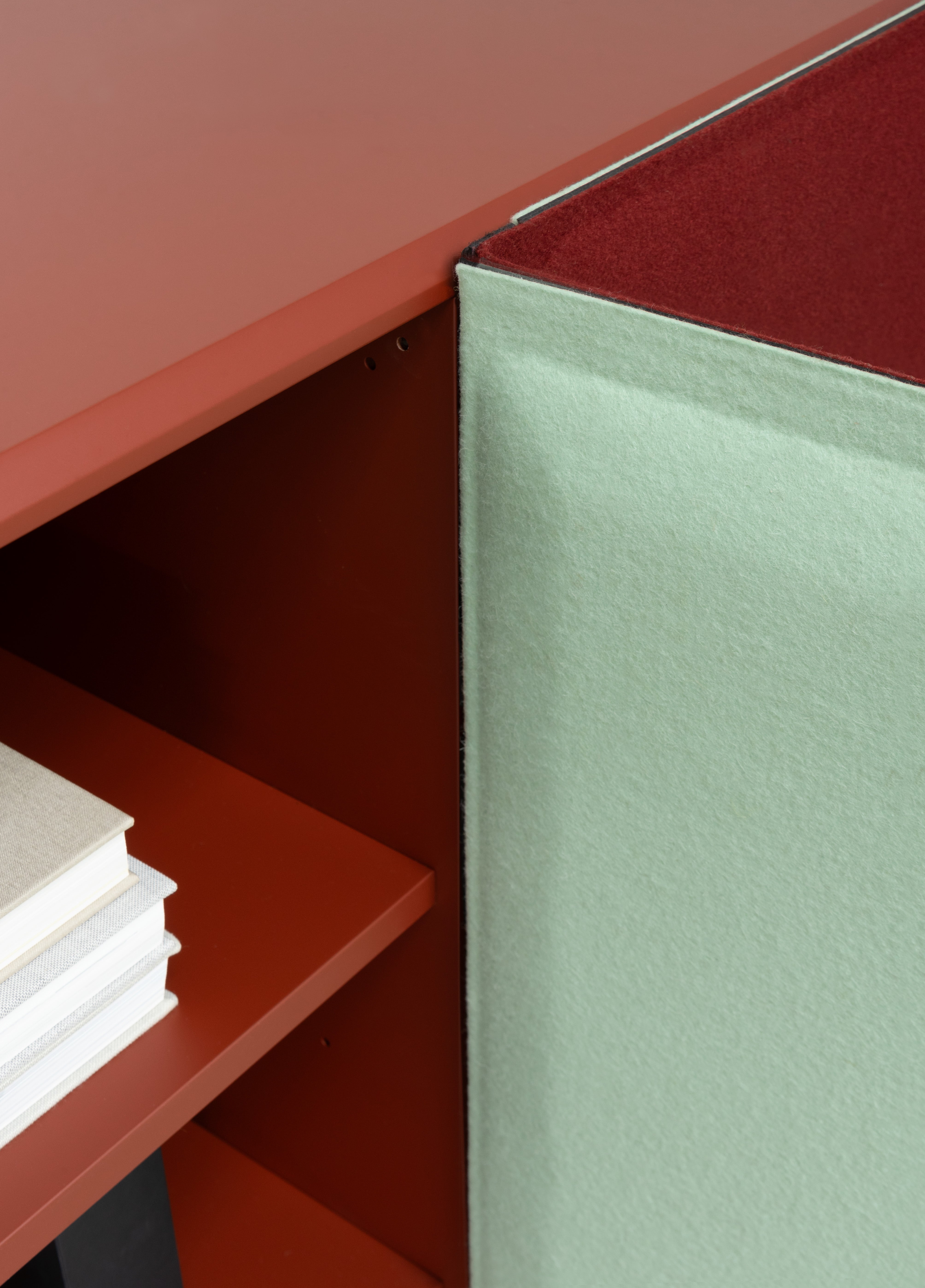 TACITO TV cabinet burgundy felt
