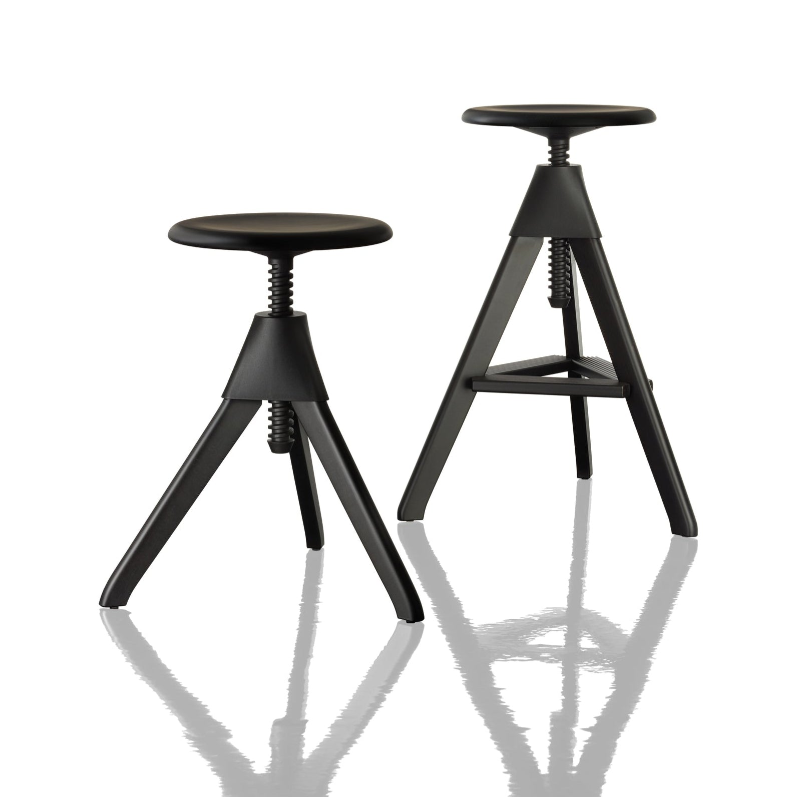 Adjustable stool TOM & JERRY black beech wood