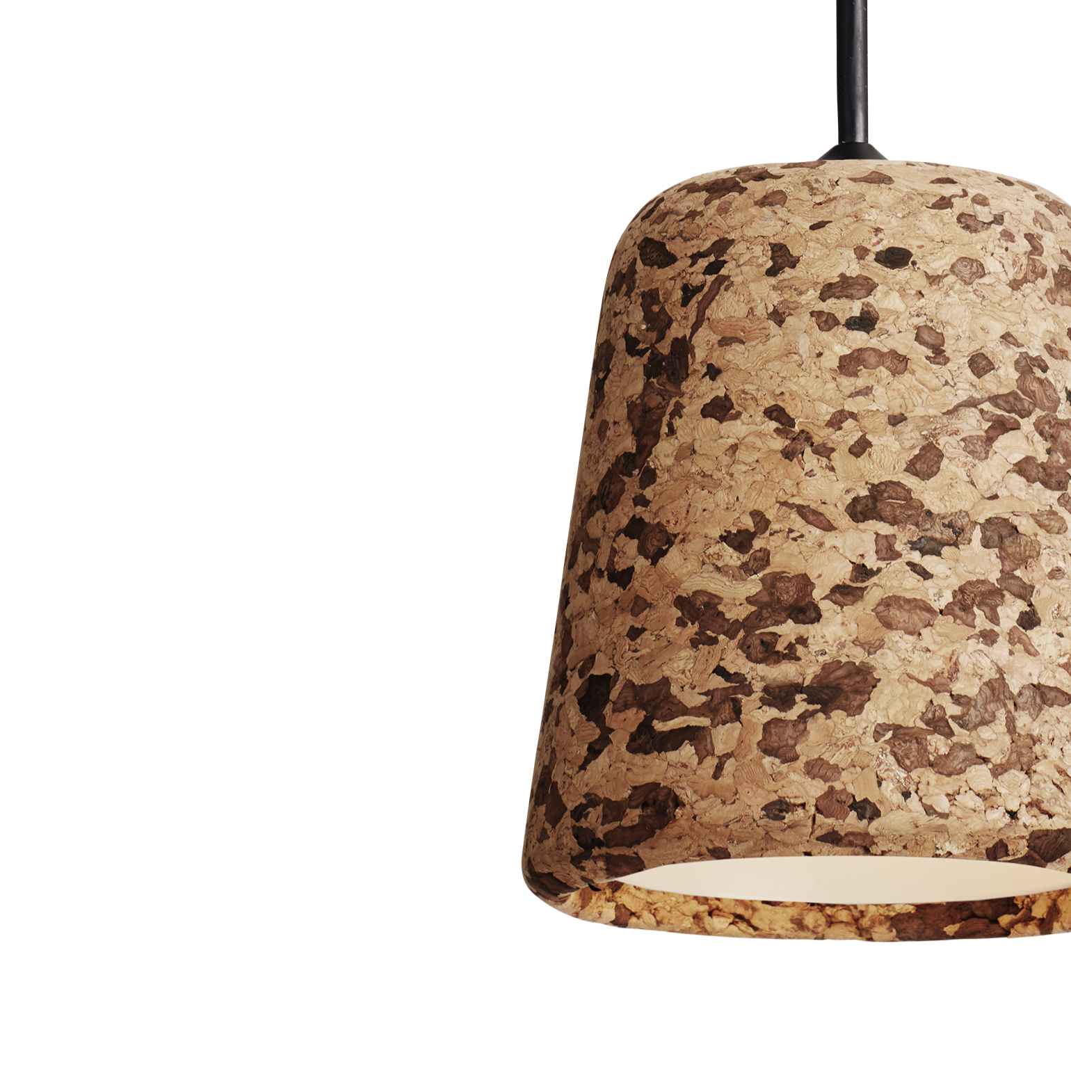 Hanging lamp material mix cork