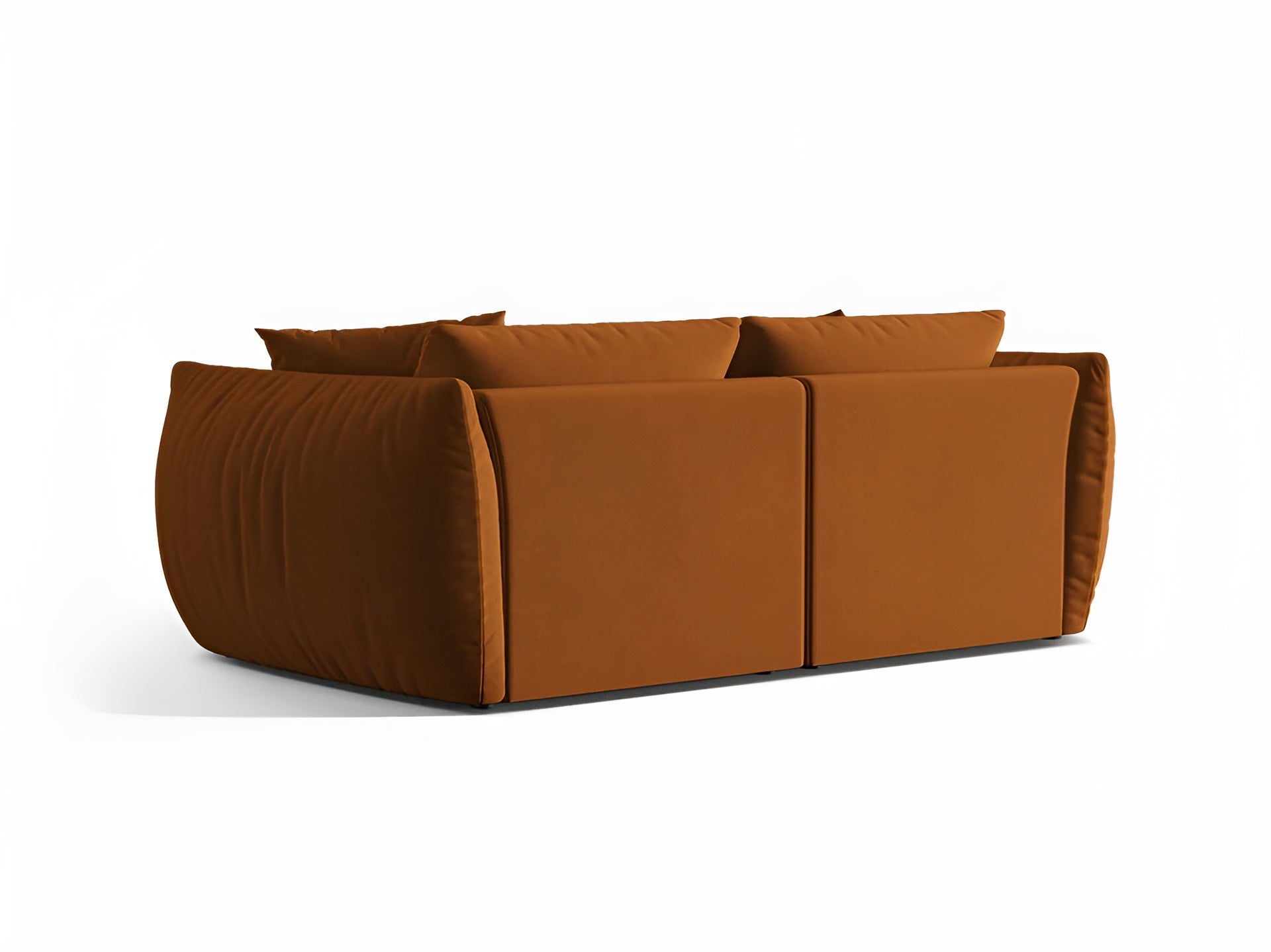 Sofa aus Samt 3-sitzig CHRIS terrakotta