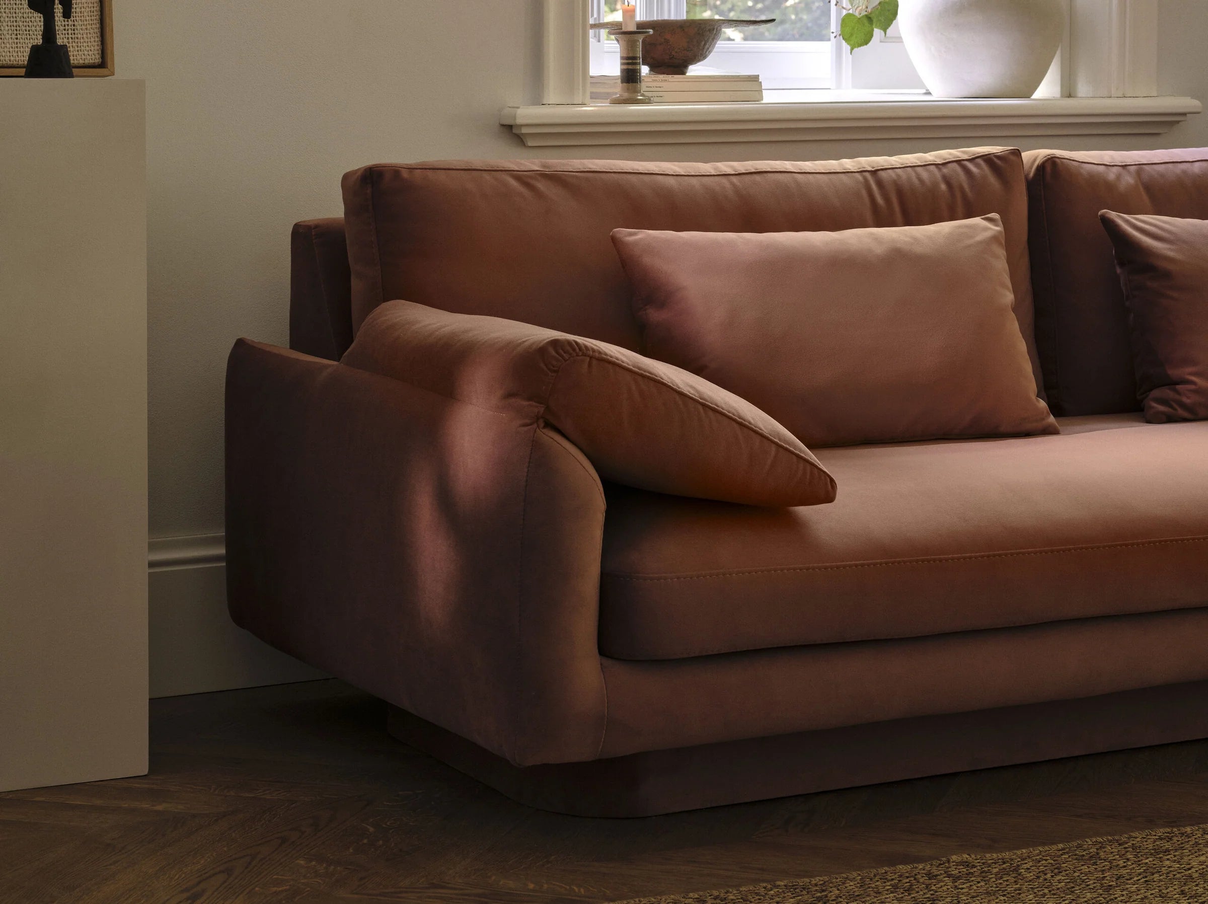 Leichter beige Torino Pouf