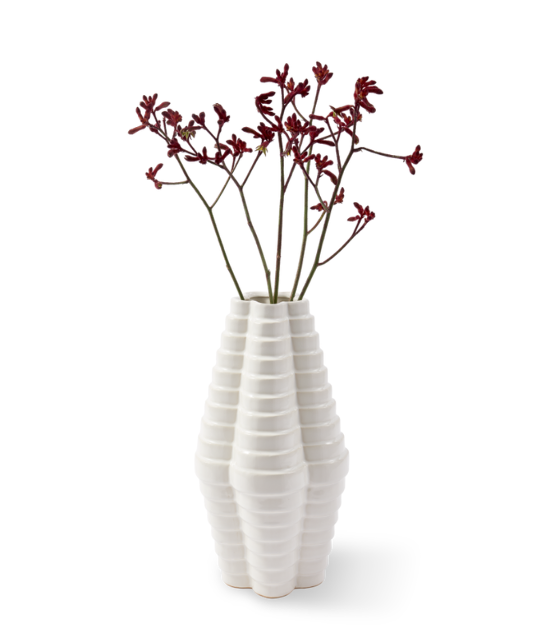 MILLE-FEUILLE Vase weiß