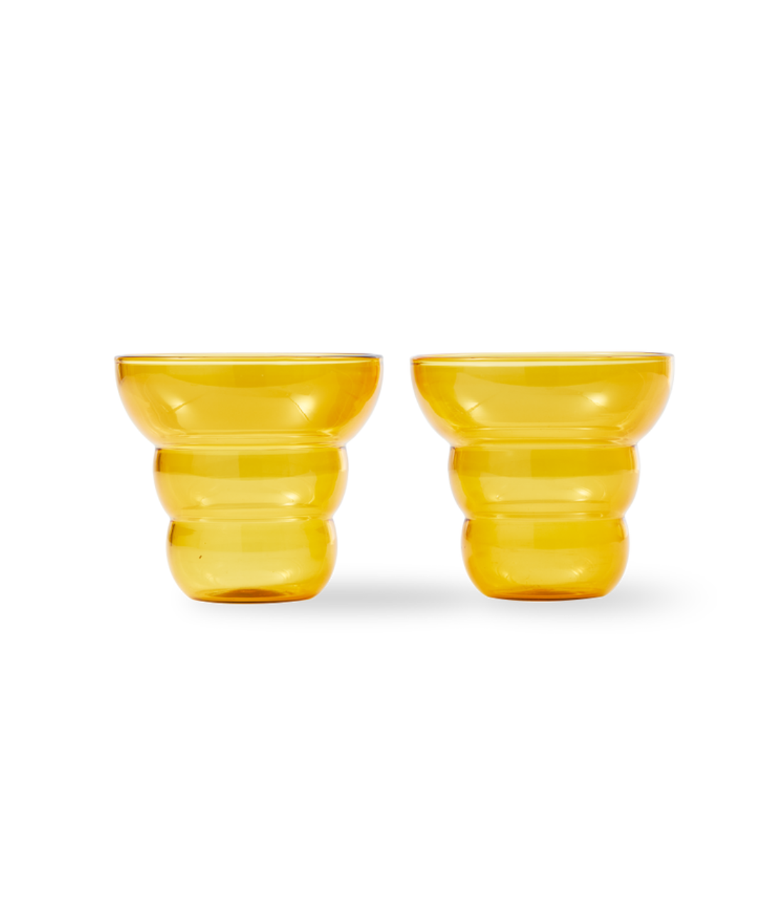 Set von Tassen MIZU KIRI dunkelgelb