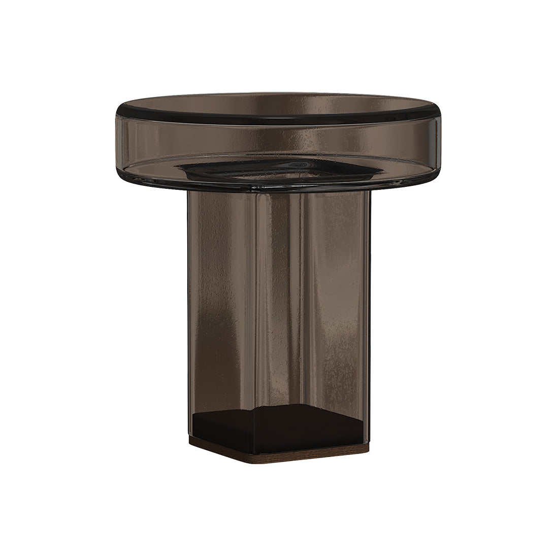 NAKED Side Table with Smoked Glass