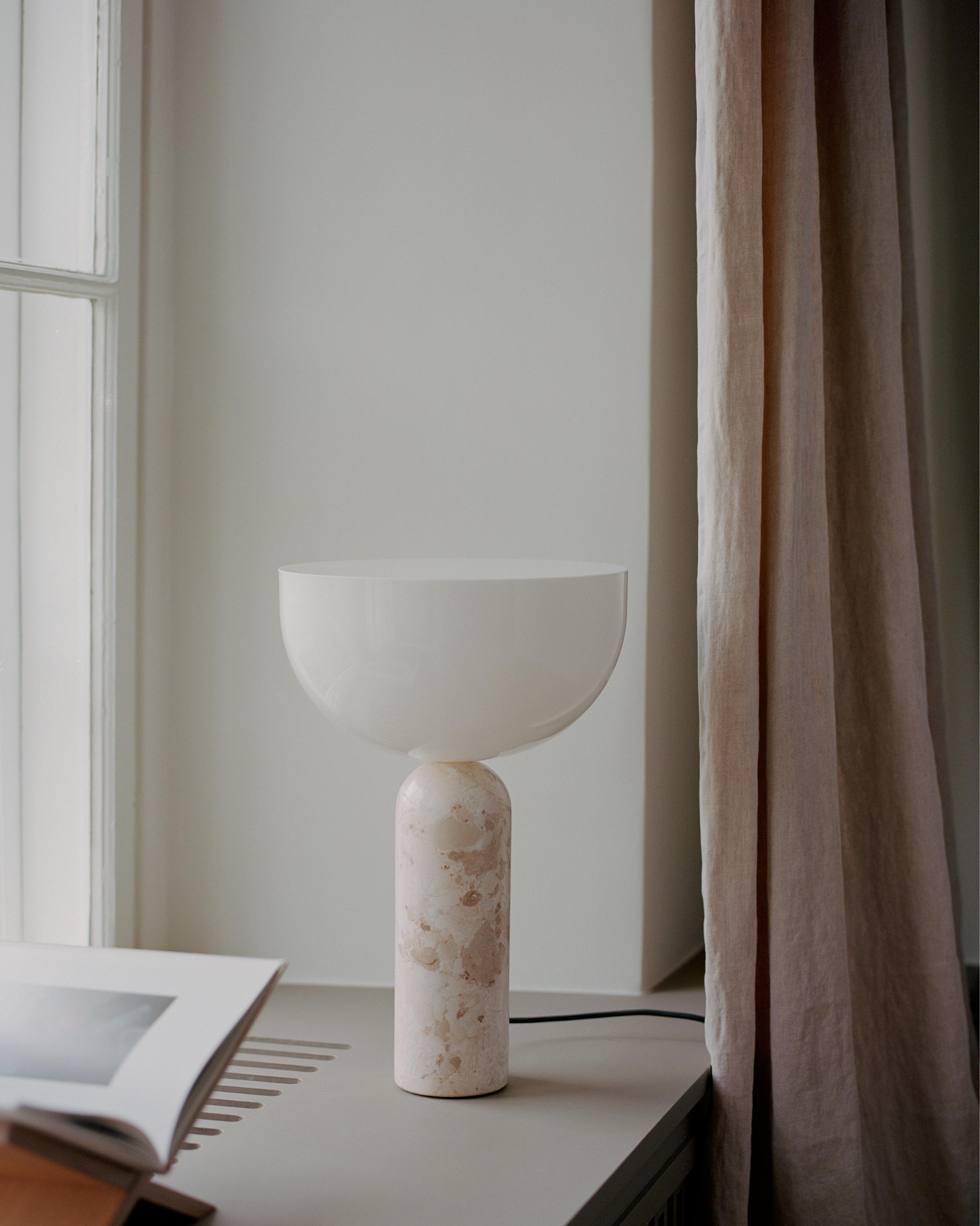 KIZU Tischleuchte Creme Marmor