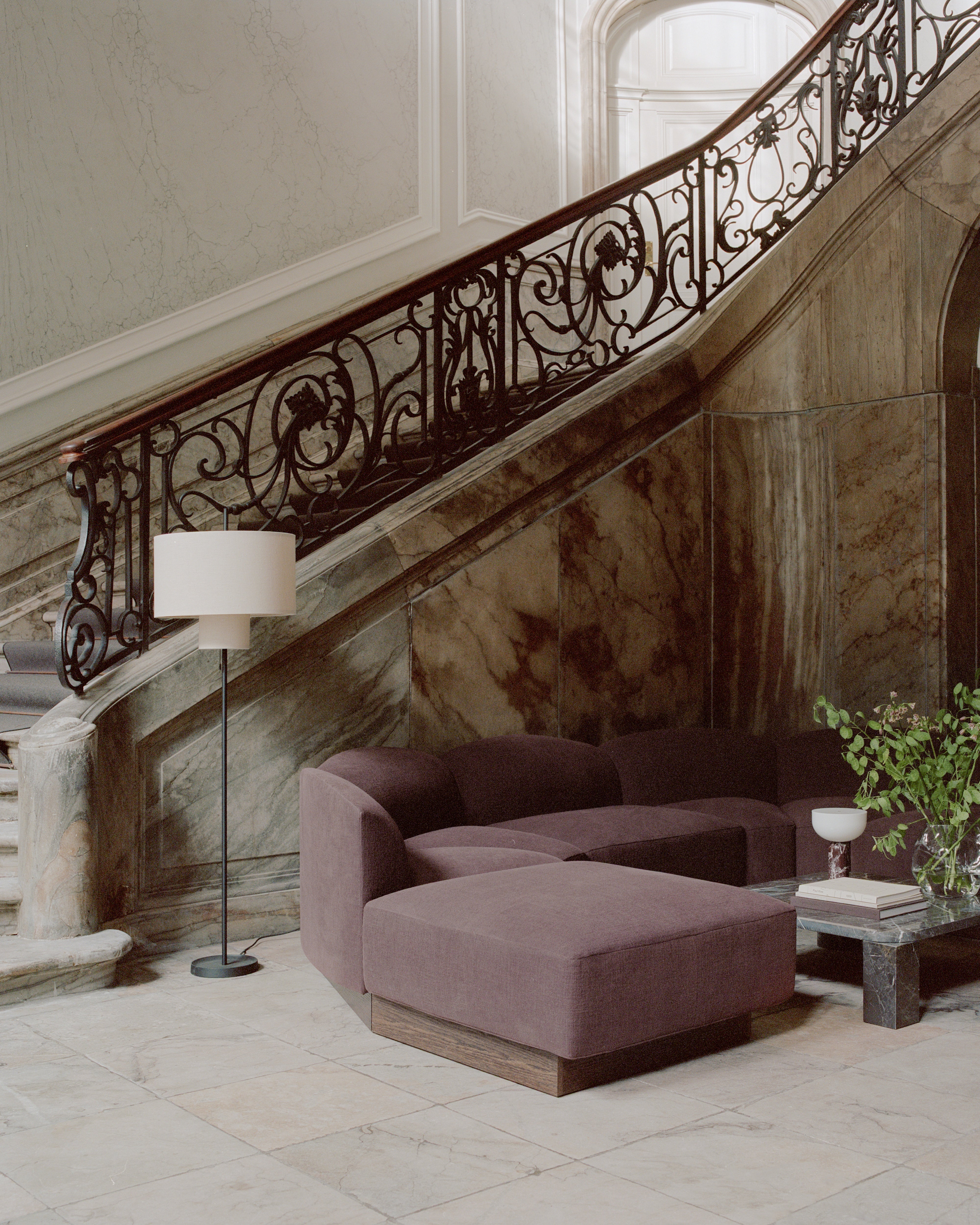 Customizable Left-Side Semi-Round Modular Corner Sofa SHORE