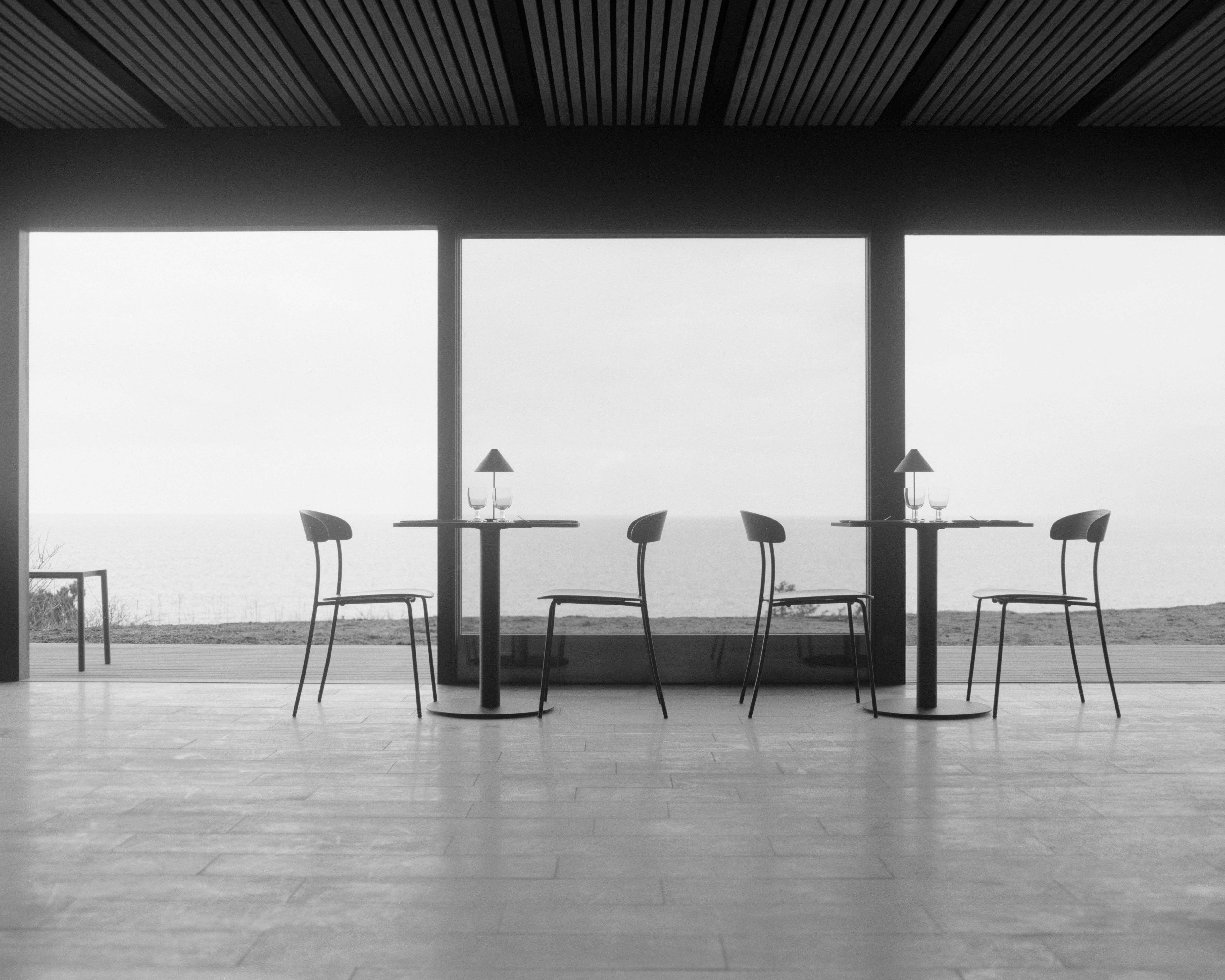 FLORENCE Black Marble Bar Table with Black Base