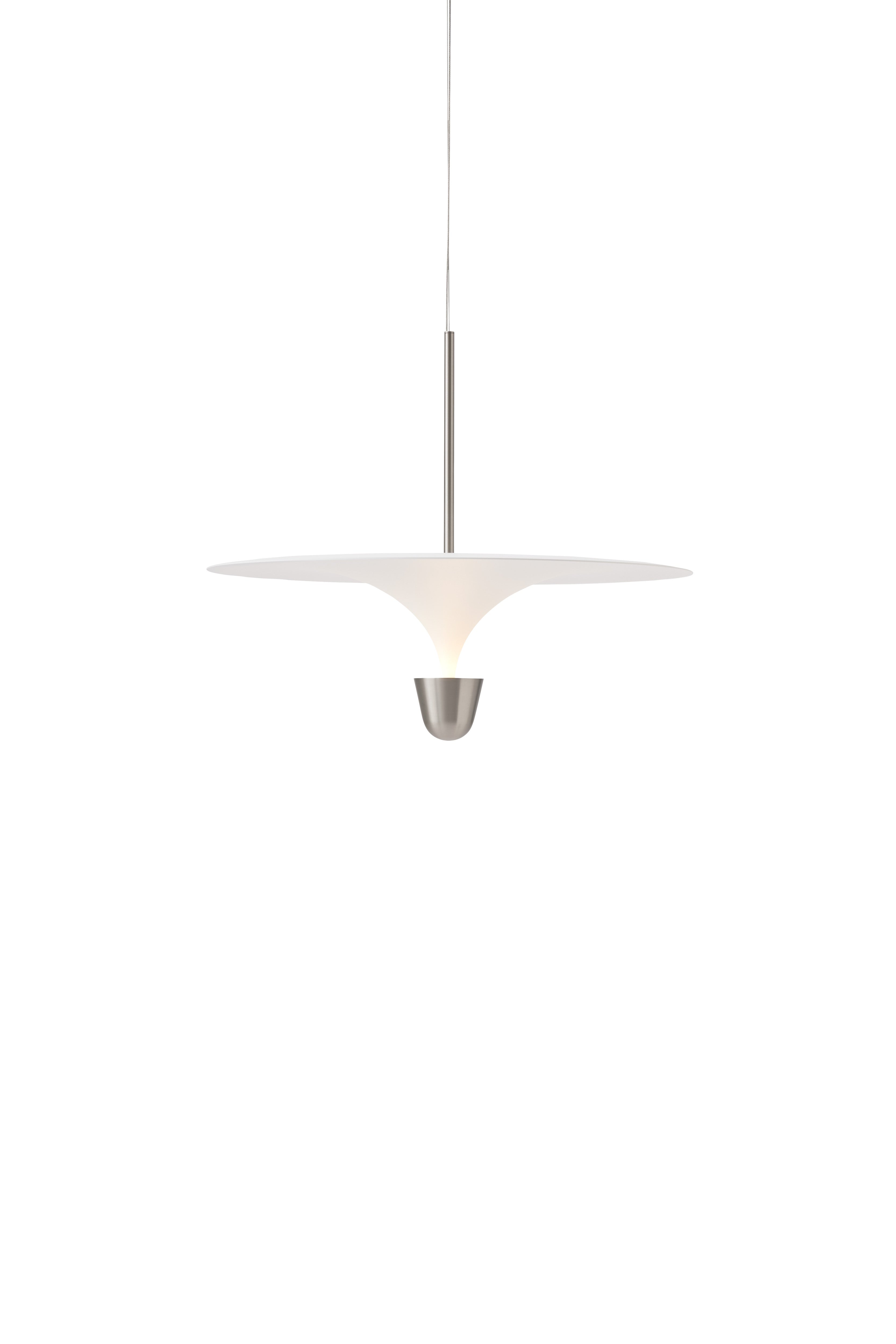 KANTARELL White Pendant Lamp with Nickel Finish