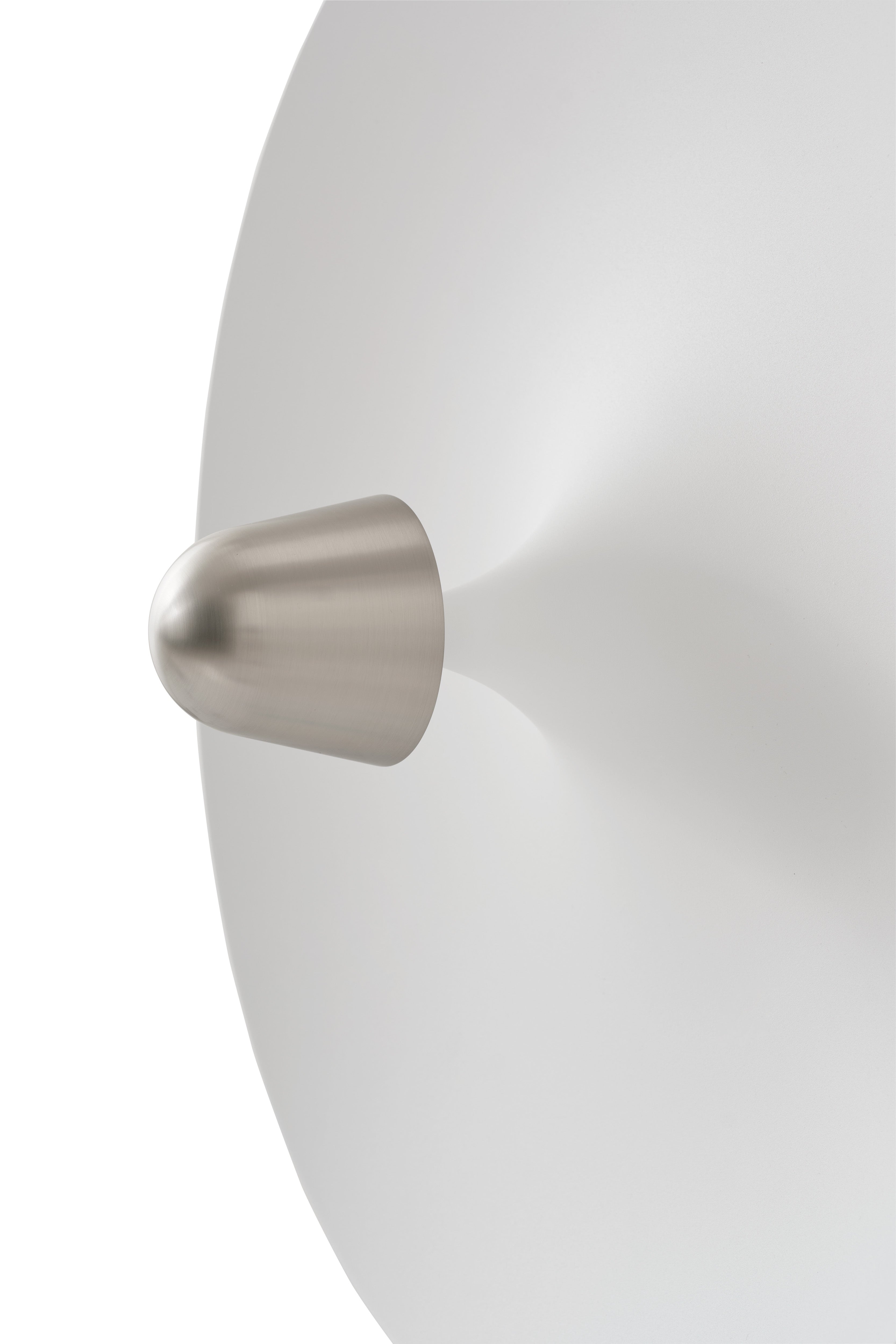 KANTARELL Wall Lamp in White with Nickel Finish