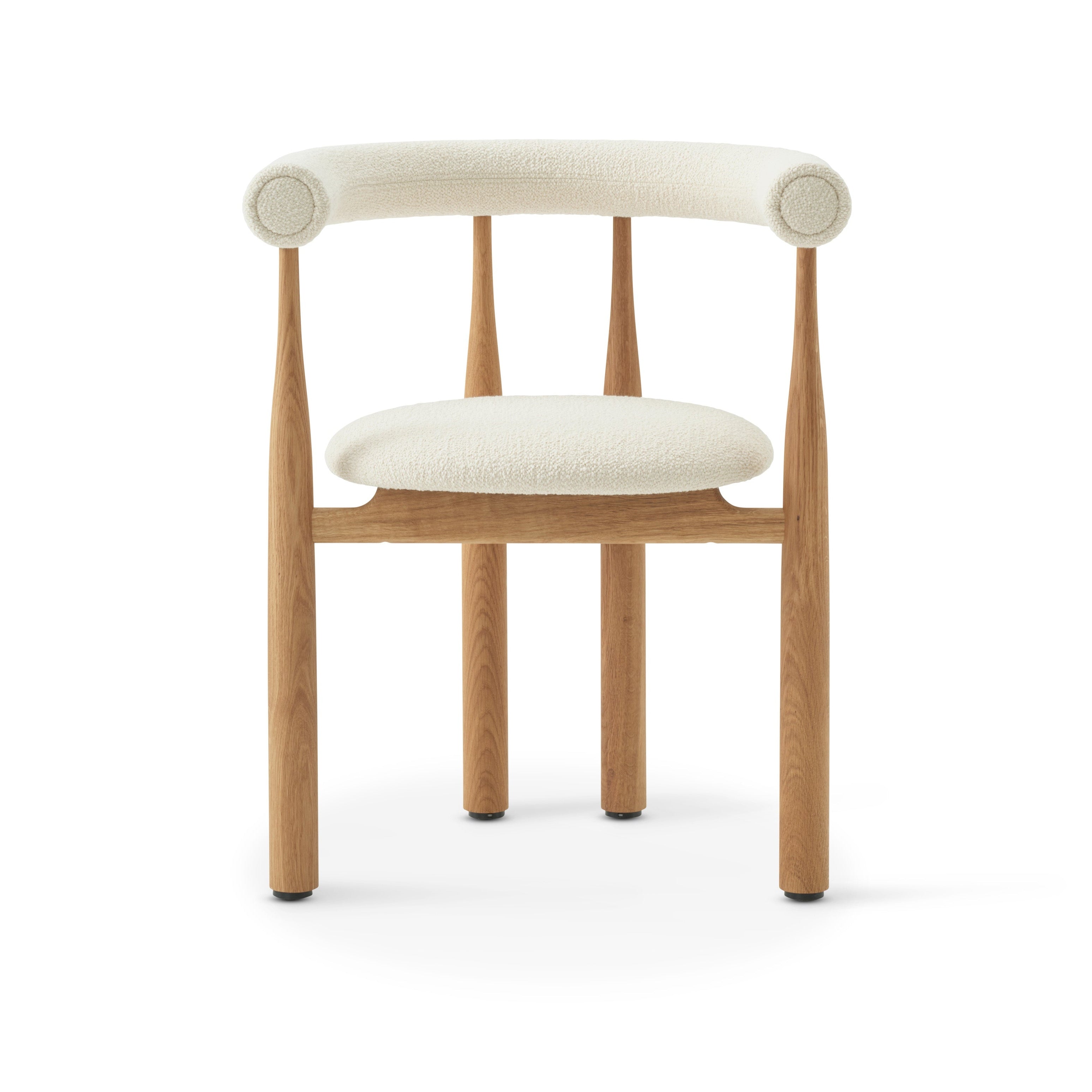BUKOWSKI FULLY upholstered chair with oak base