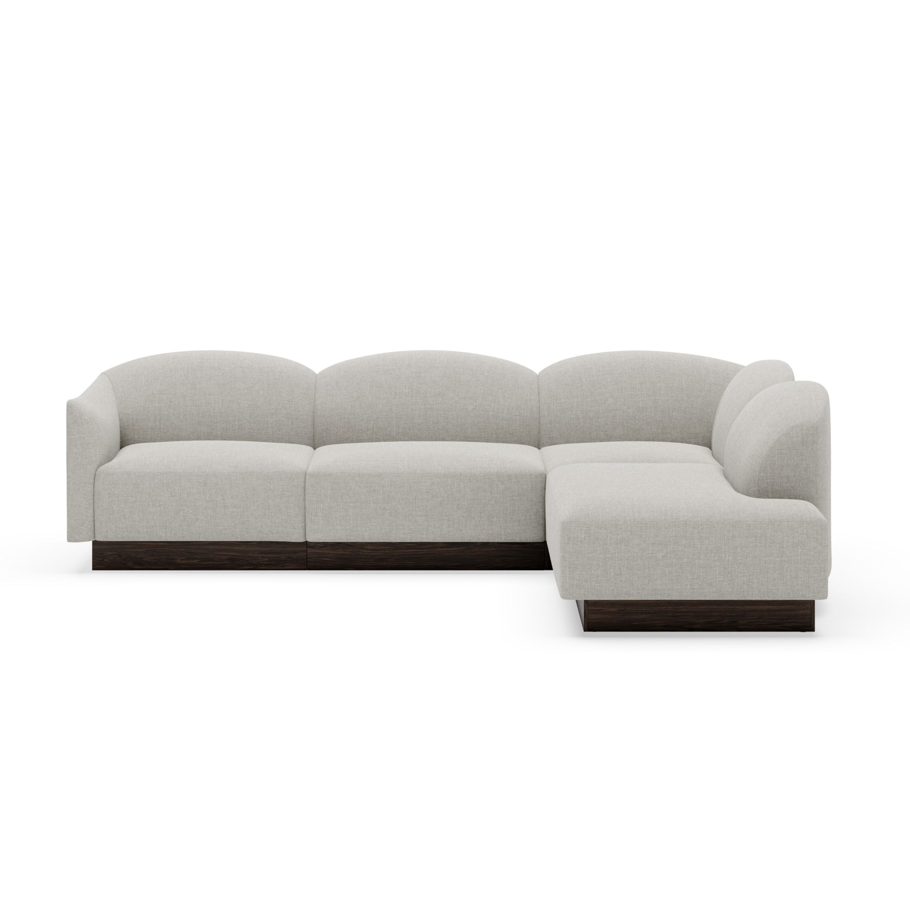 Right-facing modular corner sofa SHORE customizable