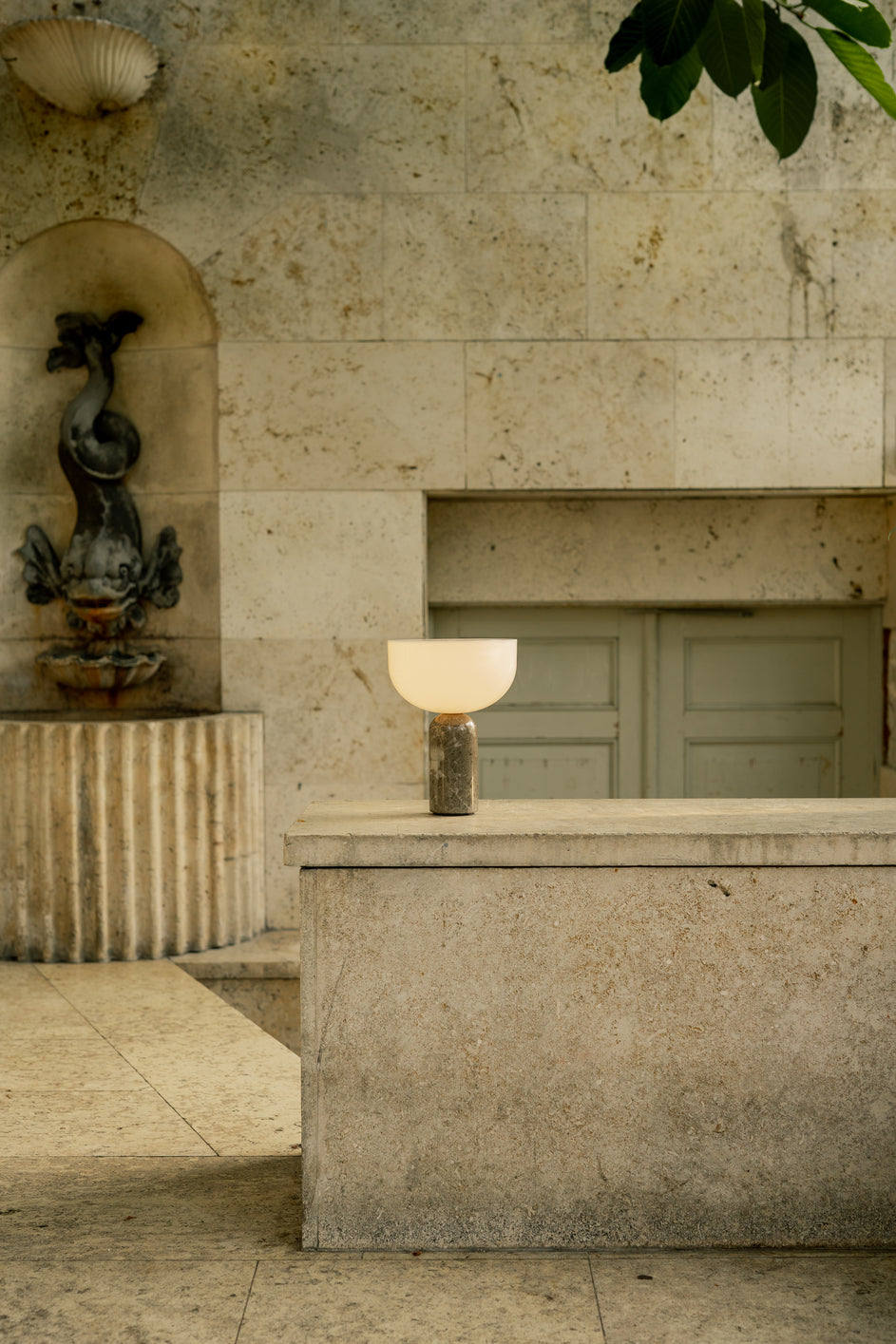 Tragbare Lampe KIZU grauer Marmor