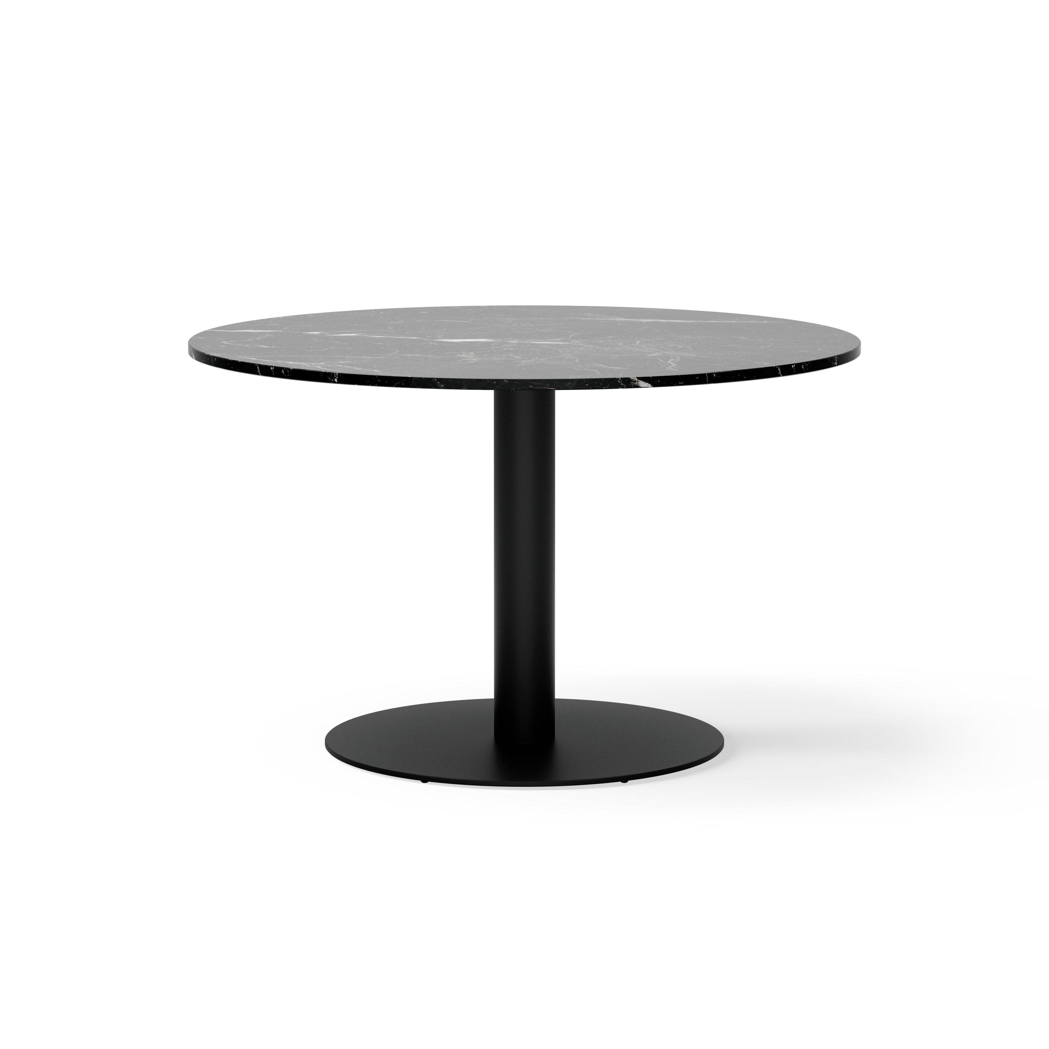 Round Bar Table FLORENCE Black Marble with Black Base