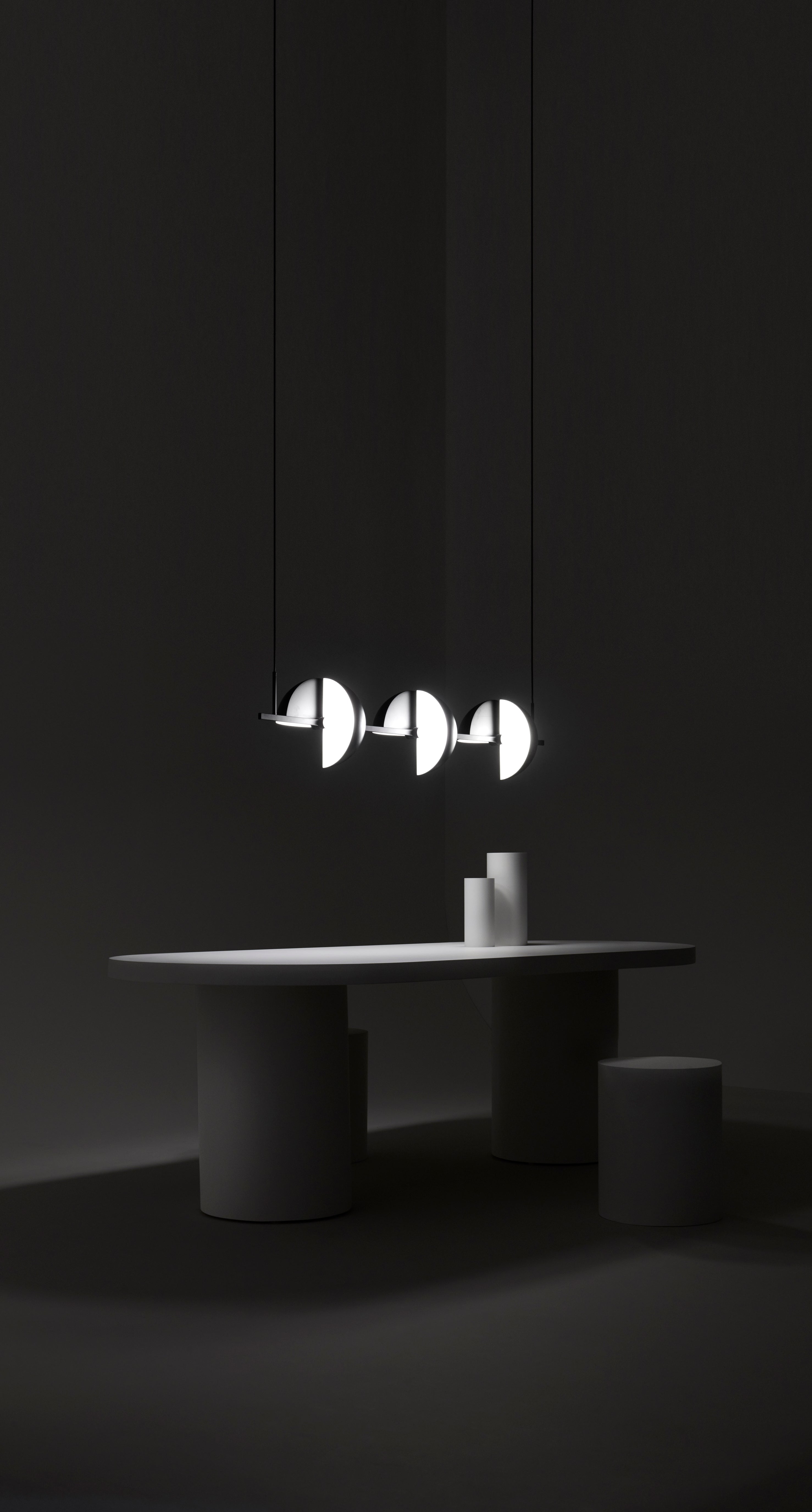 TRAPEZE TRIPLETTE black pendant lamp