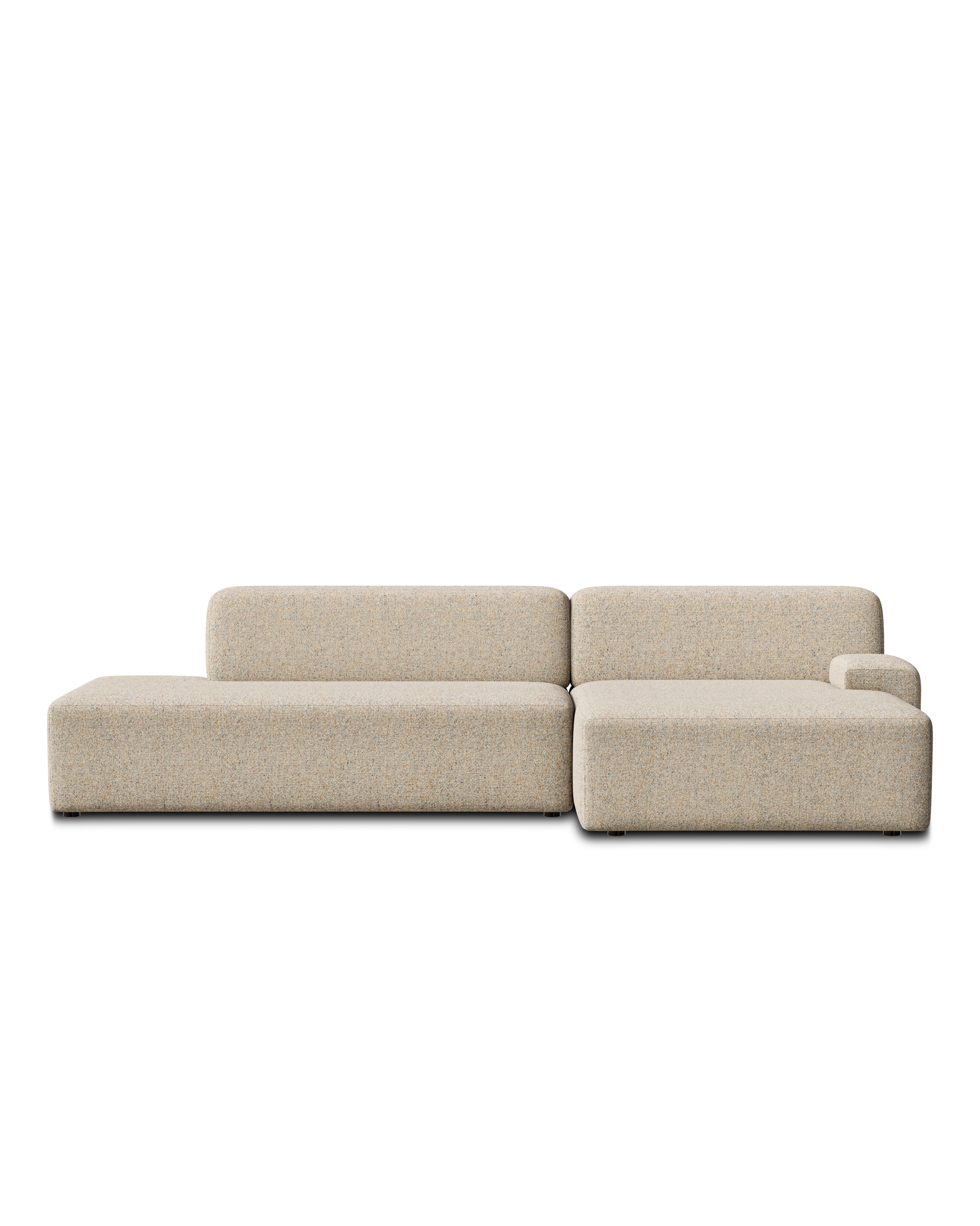 Open right-sided modular corner sofa UMI beige [Amelia]